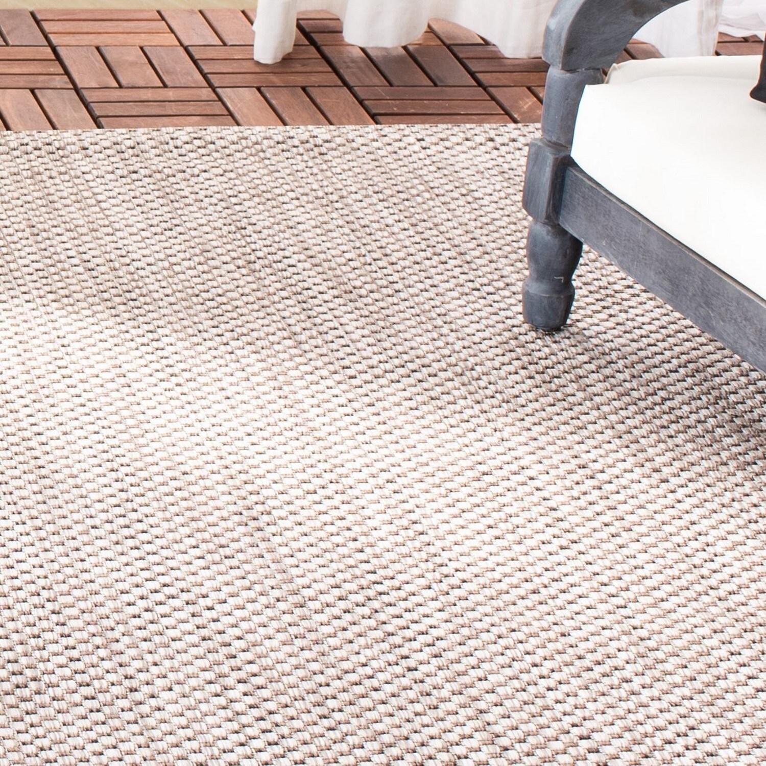 Courtyard CY8521 Power Loomed Indoor/Outdoor Area Rug - Beige/Brown - 4'x4' - Safavieh.