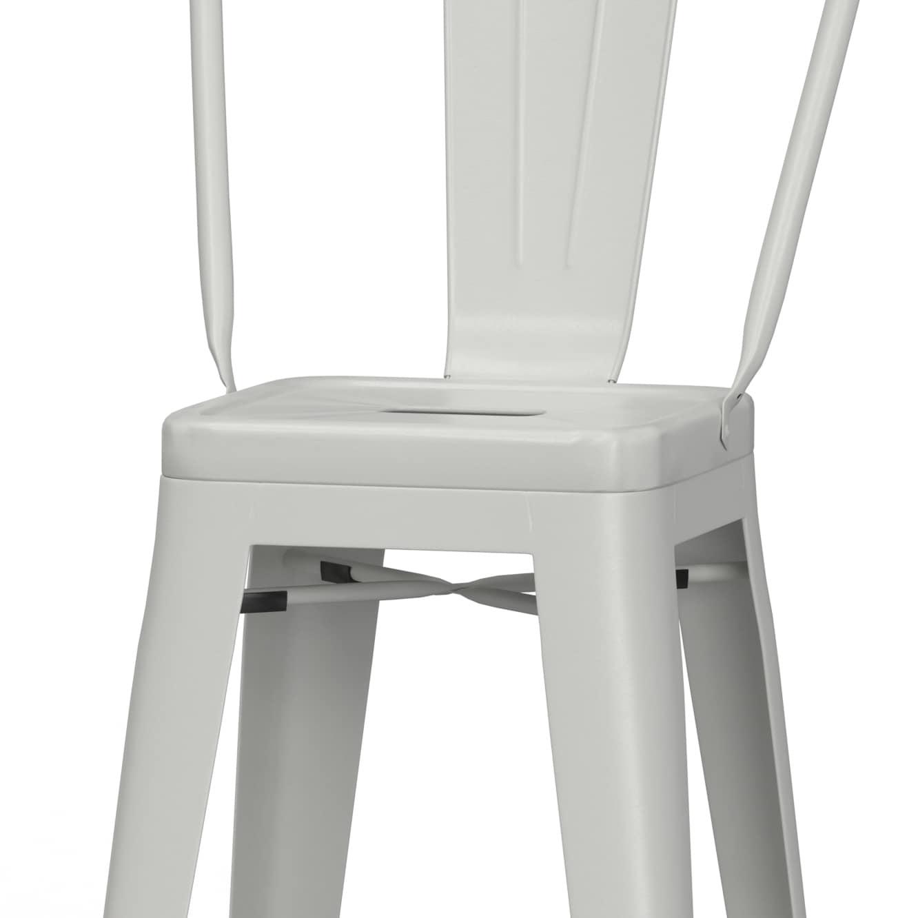 Simpli Home Fletcher Metal Contemporary Stools with Brace Support (Set of 2)
