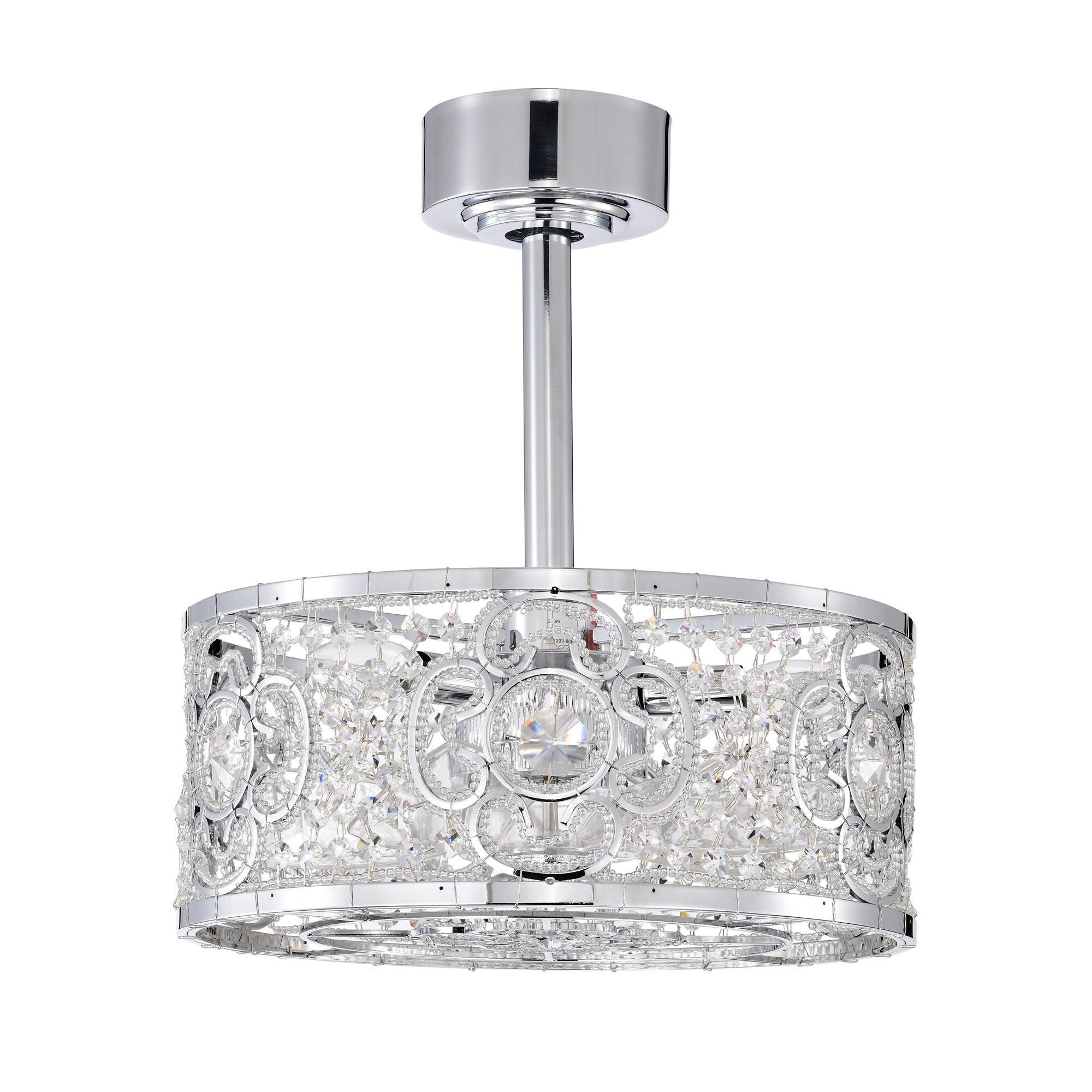 Ralph 15 in. 3-Light Indoor Chrome Finish Ceiling Fan with Light Kit