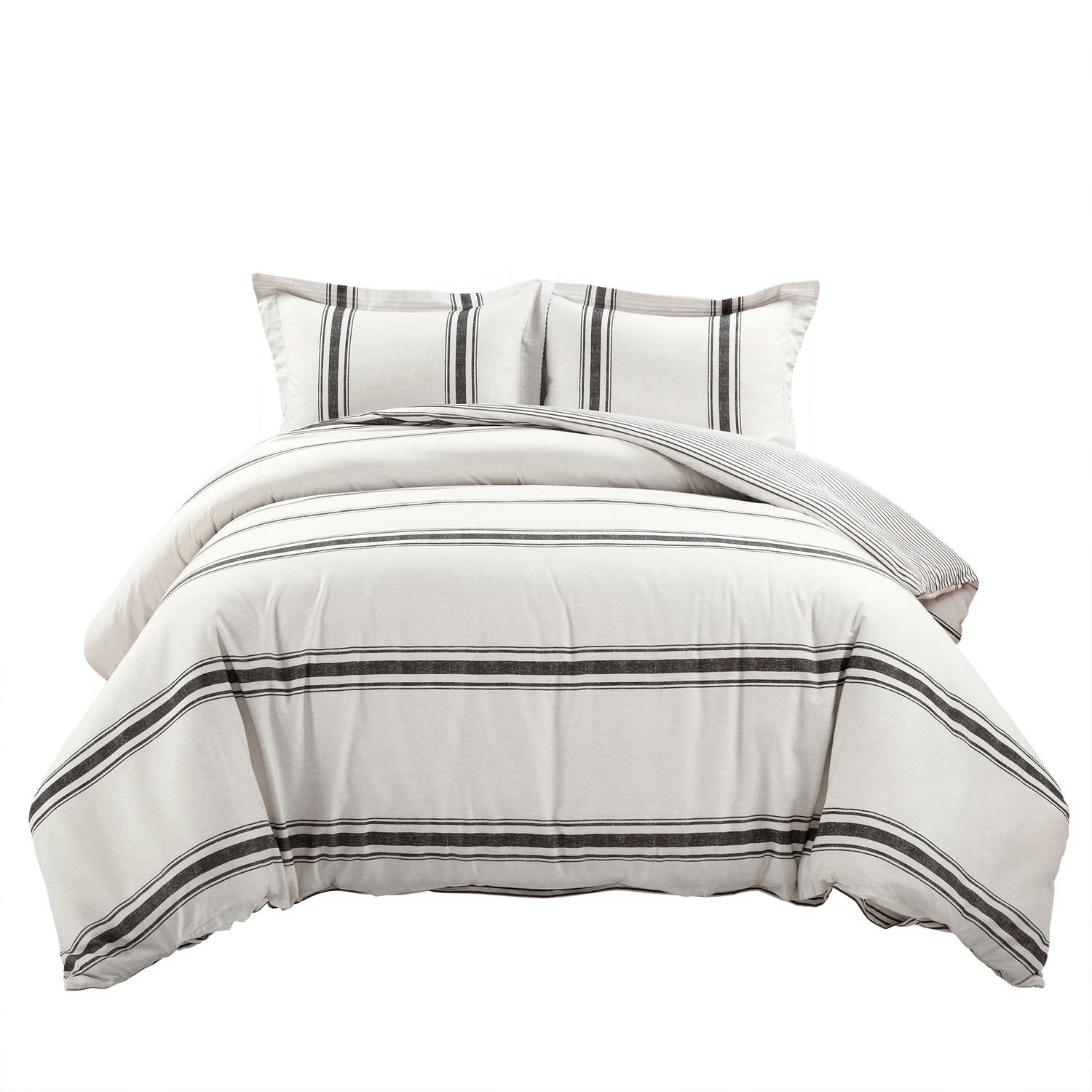 Standard Cotton 460 TC Reversible 3 Piece Duvet Cover Set