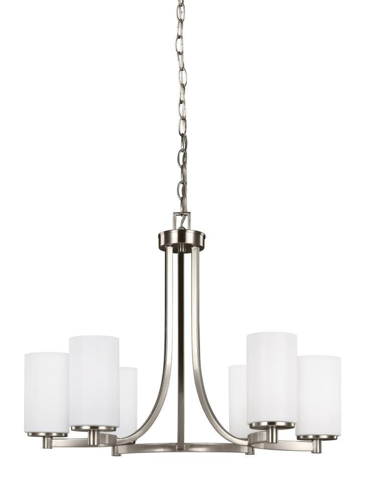 Hettinger 6-Light Brushed Nickel Modern Transitional Hanging Chandelier