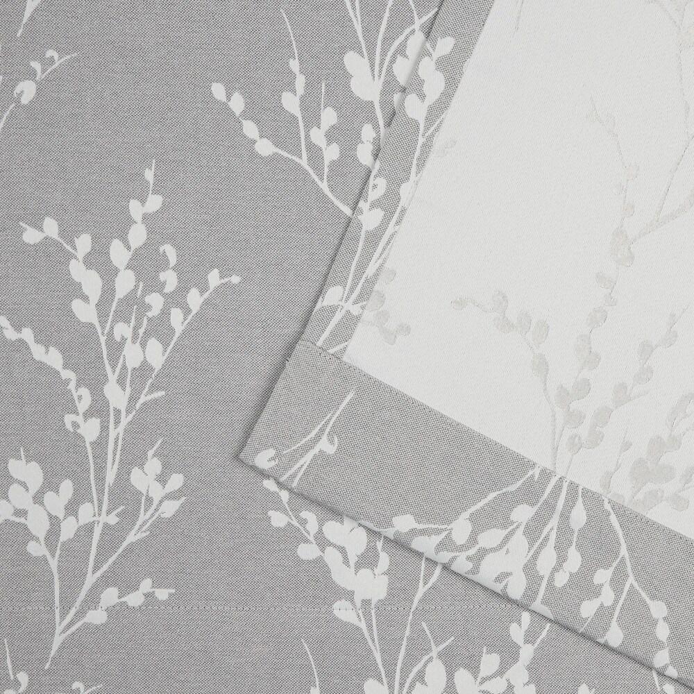 Nicole Miller Nicole Miller Turion Floral Room Darkening Blackout Grommet Top Curtain Panel Pair (Set of 2)