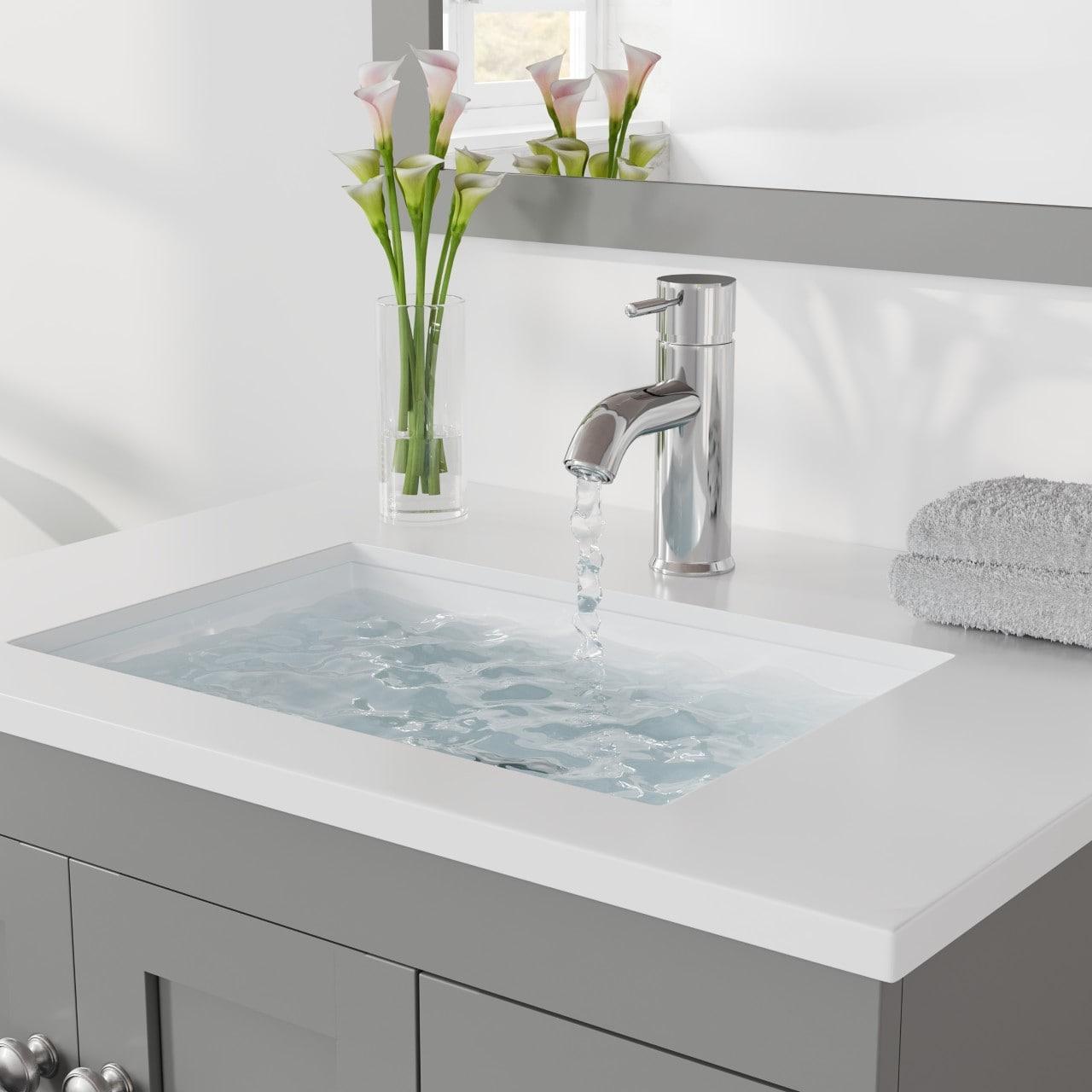 Eviva Acclaim 24" Gray Transitional Bathroom Vanity w/ White Quartz Top