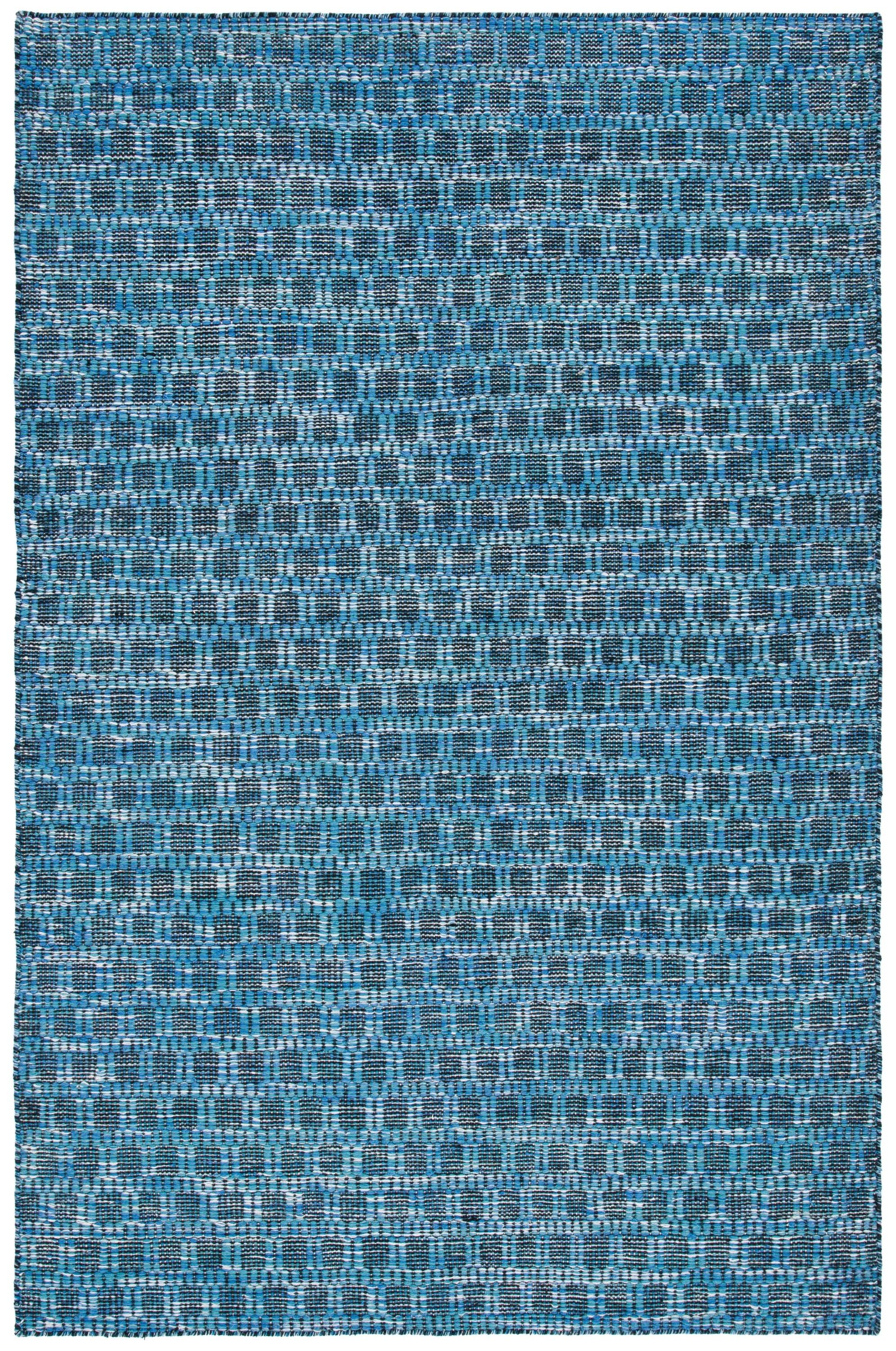 Kilim KLM377 Hand Woven Area Rug - Blue/Black - 4'x6' - Safavieh.