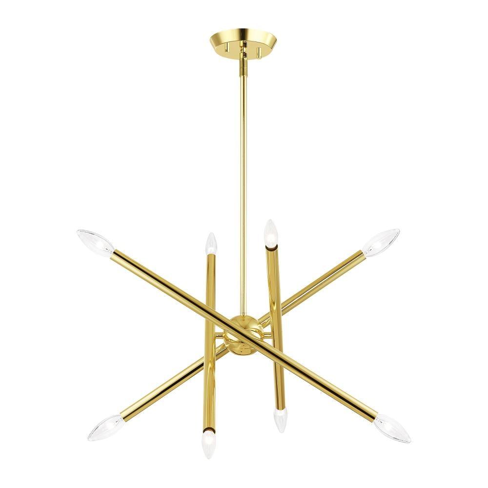 Livex Lighting Soho 8 - Light Chandelier in  Polished Brass