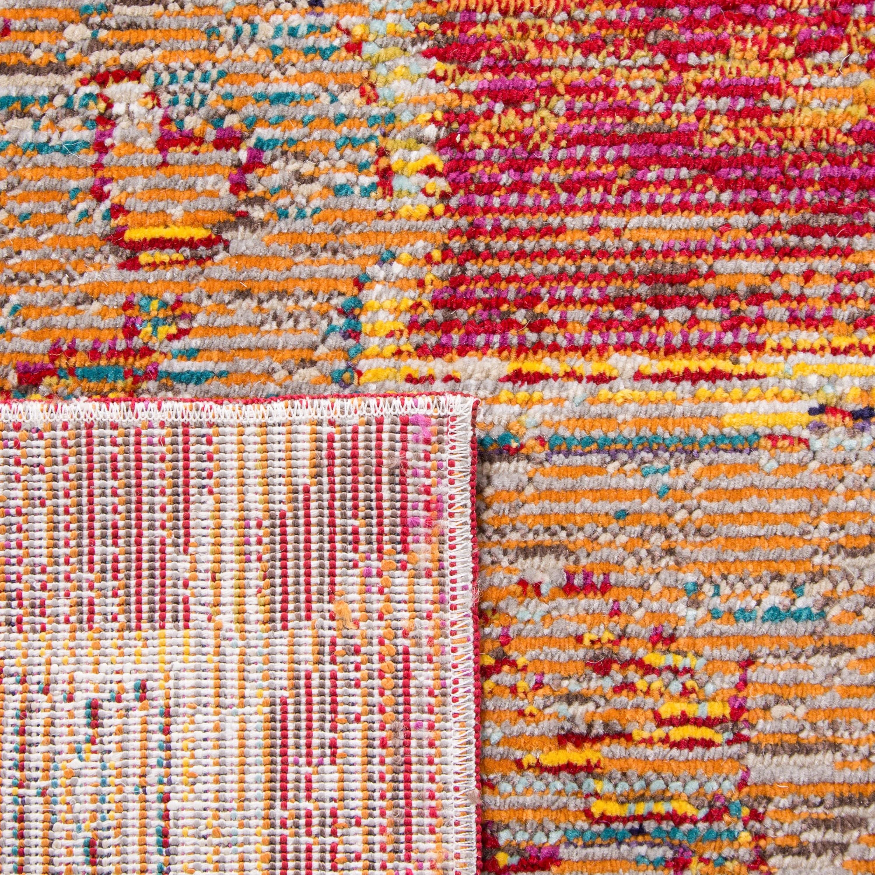 Crystal CRS500 Power Loomed Area Rug - Orange/Light Blue - 11'x16' - Safavieh.