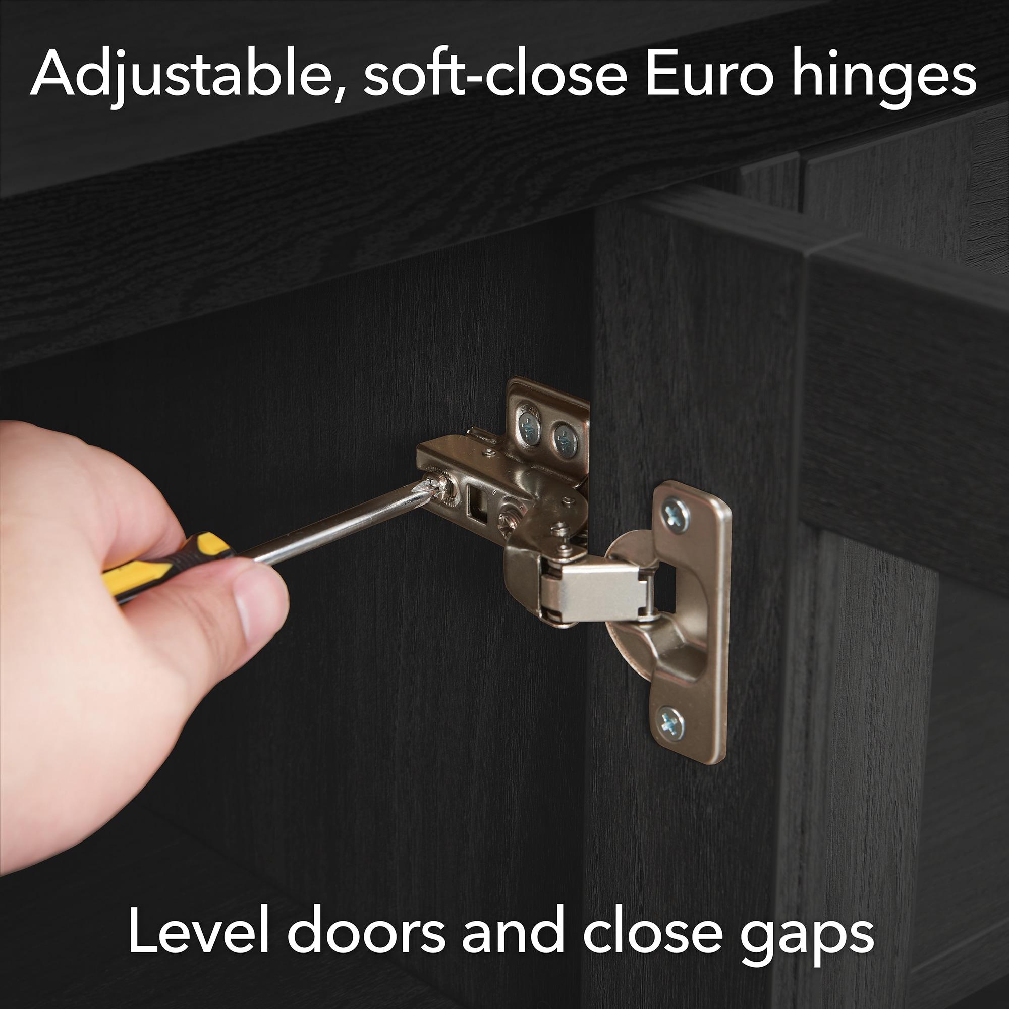 Evelyn&Zoe Chabot 28" Wide Rectangular Accent Cabinet, Black Grain