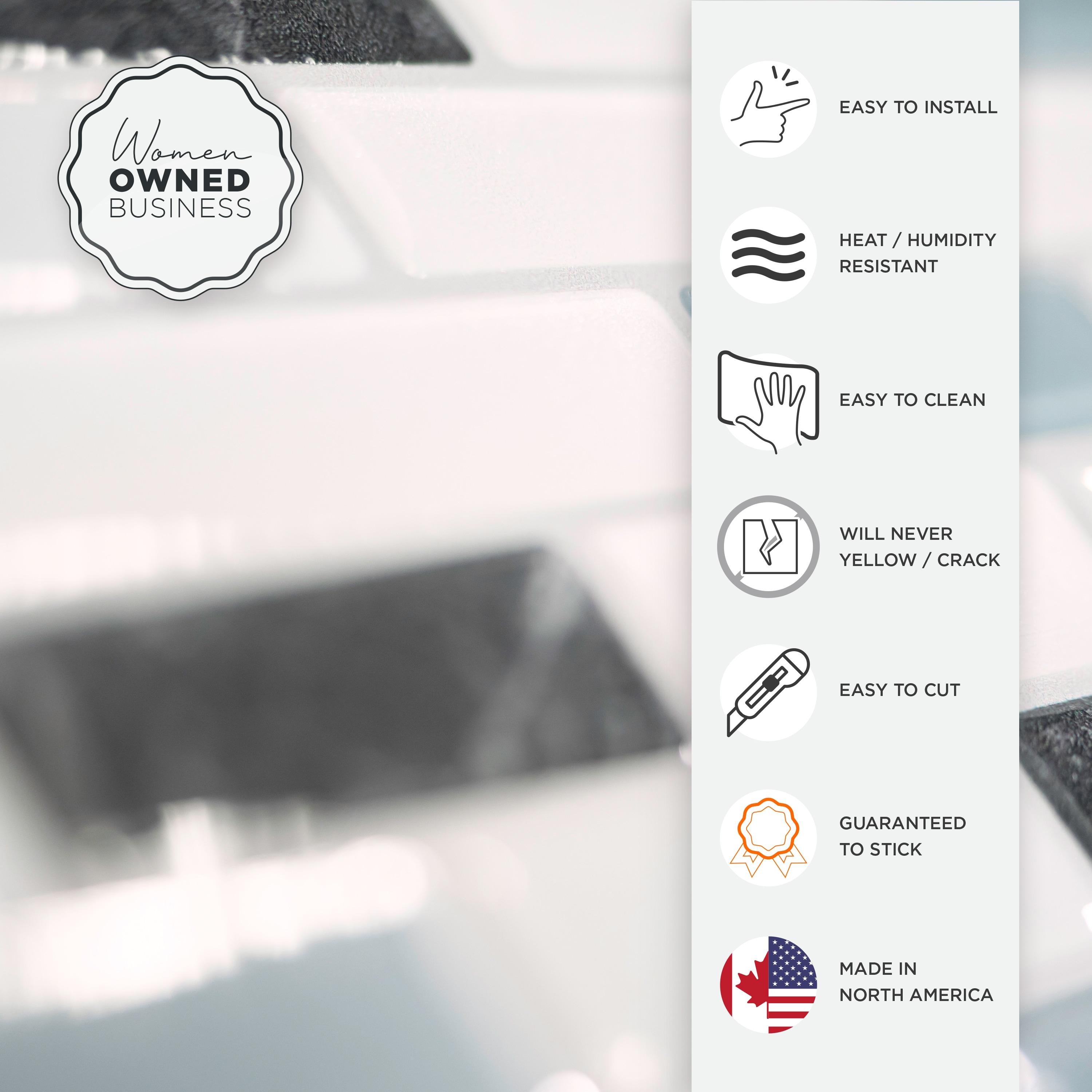 Smart Tiles Muretto Brina 4pk Peel and Stick 3D Backsplash: Vinyl Tile Paper for Kitchen & Bathroom Vanity, Washable Surface