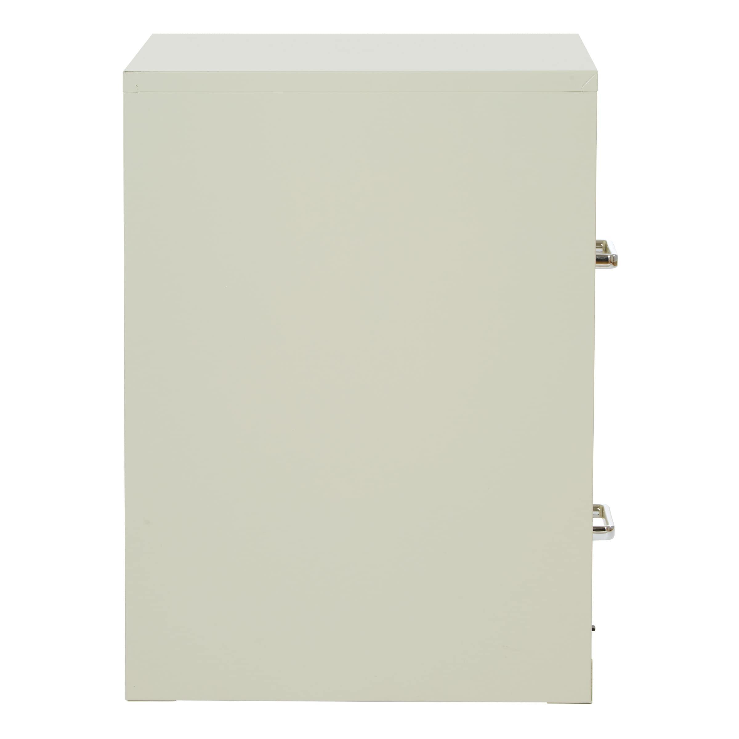 2 Drawer Locking Metal File Cabinet in Tan