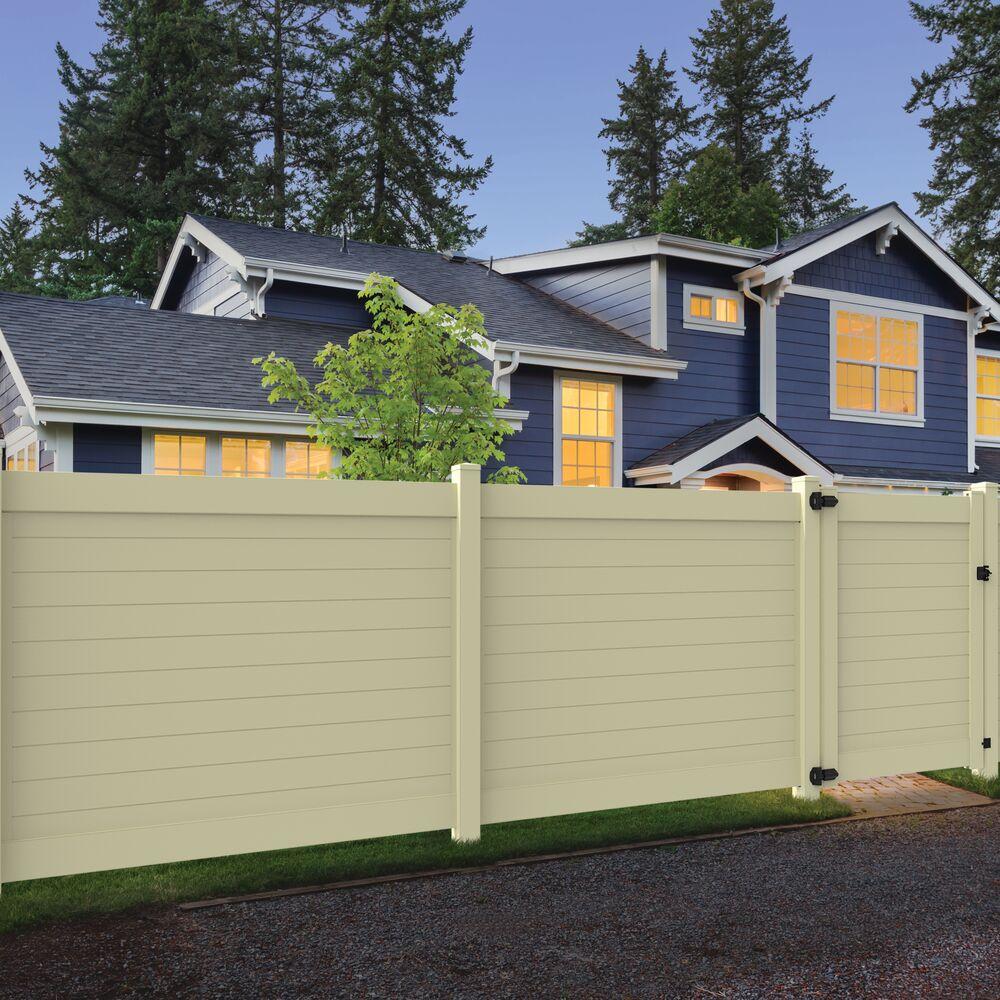 Barrette Outdoor Living Horizontal Fence Gray Vinyl Privacy Gate