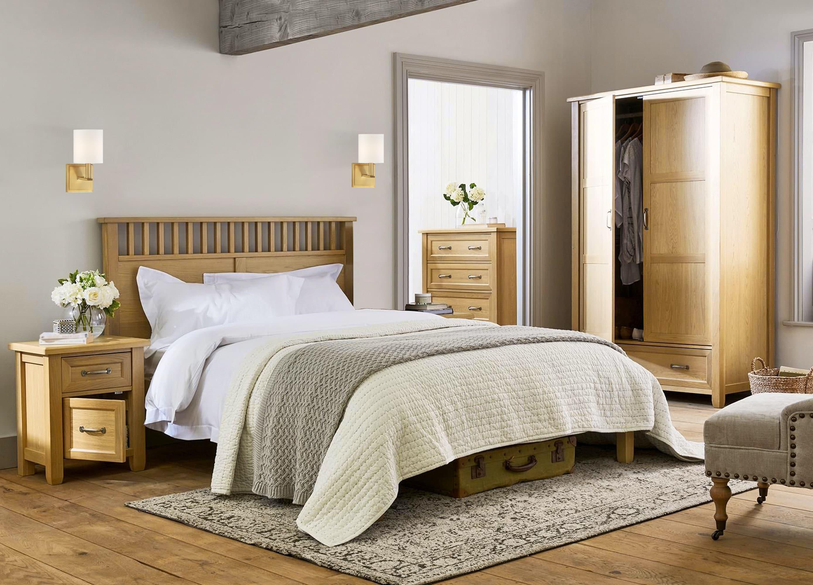 Waverly Warm Brass Dimmable Direct Wired Wall Sconce