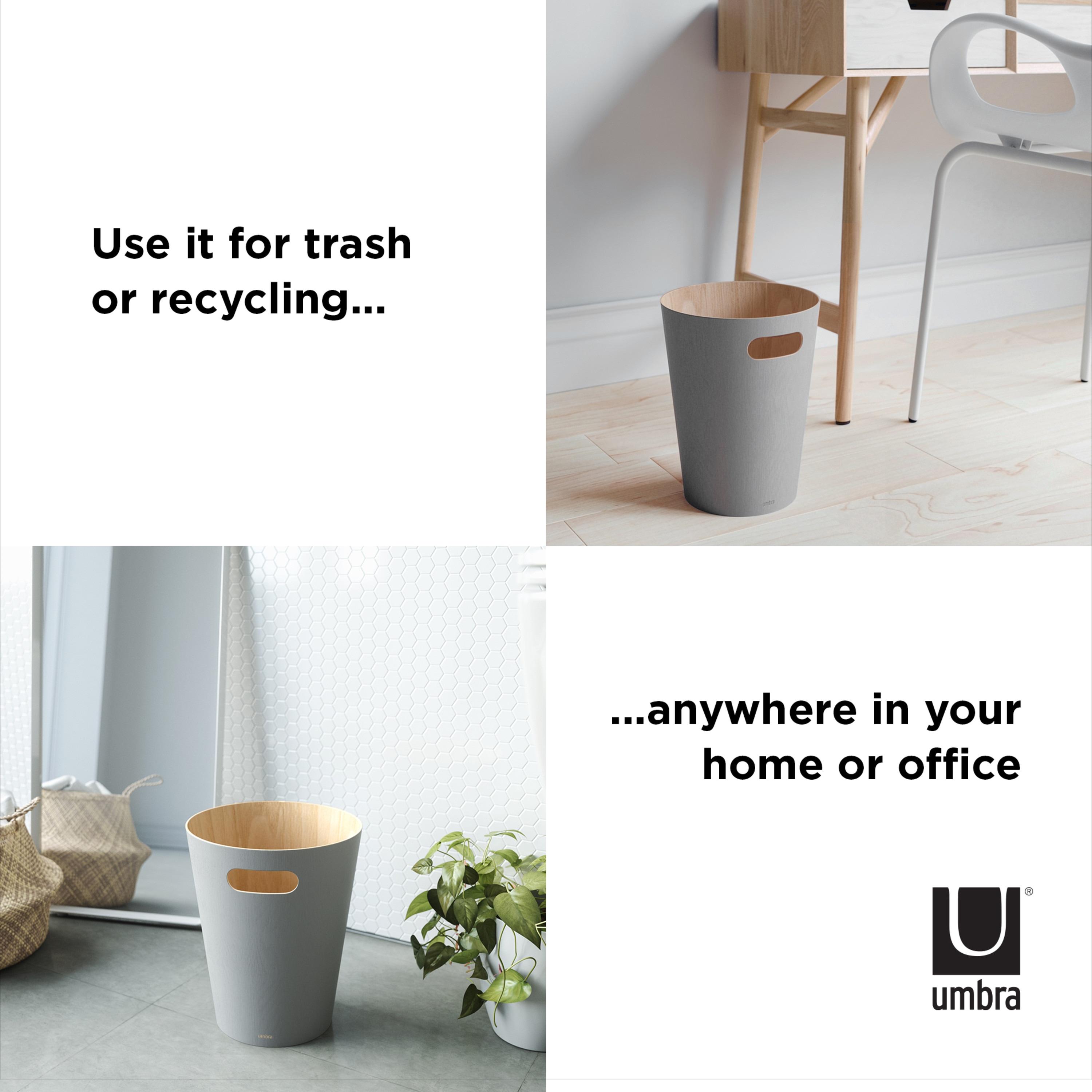Umbra Woodrow Manufactured Wood Open Waste Basket - 2.25 Gallons