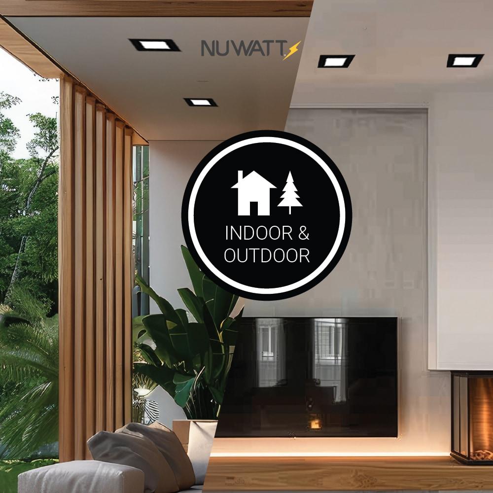 Panel Downlight 6'' Selectable Color Temperature Dimmable Air-Tight IC Rated LED Canless Recessed Lighting Kit