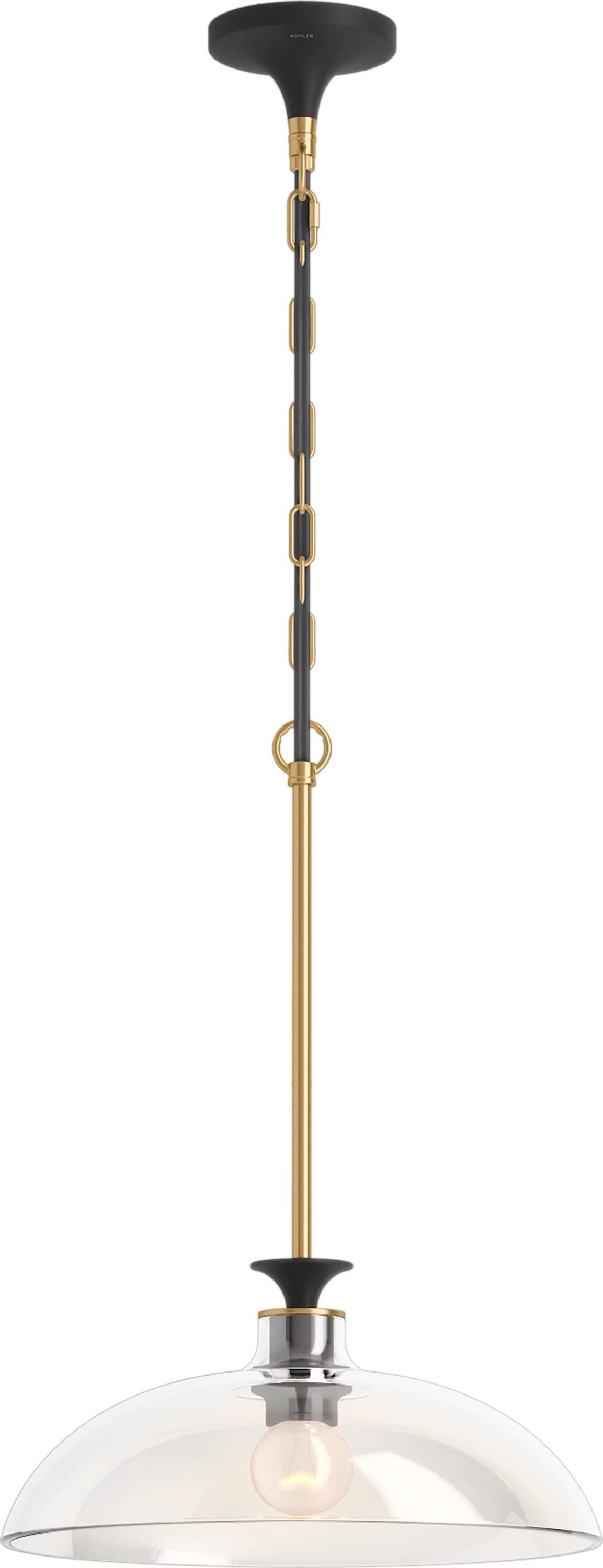 Tone 1 Light Pendant Lighting Fixture for Kitchen Island, 6' Adjustable Cord Length