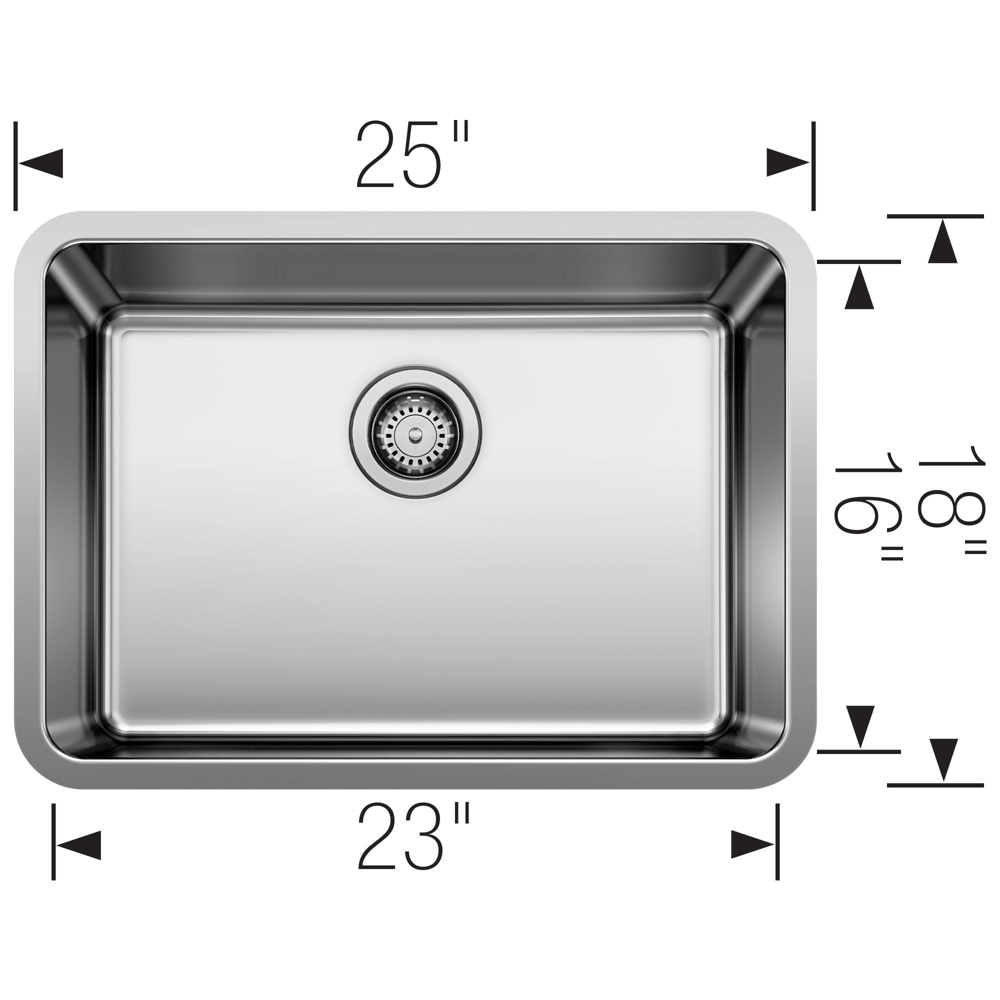 Formera 25" L x 18'' W Single Bowl Stainless Steel Undermount Kitchen Sink