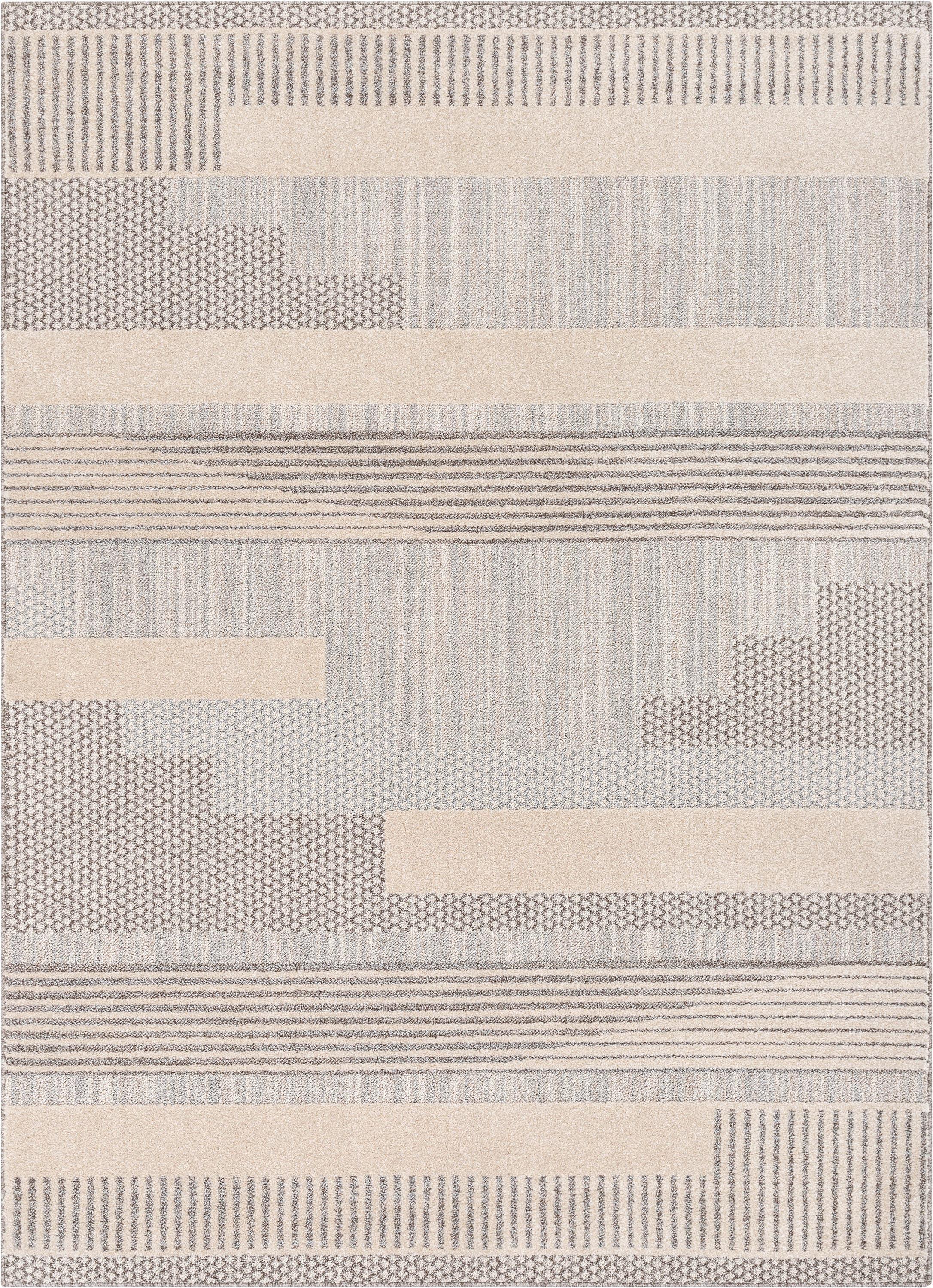 Marcone Briar Tribal Geometric Abstract Beige Looped Pile Rug