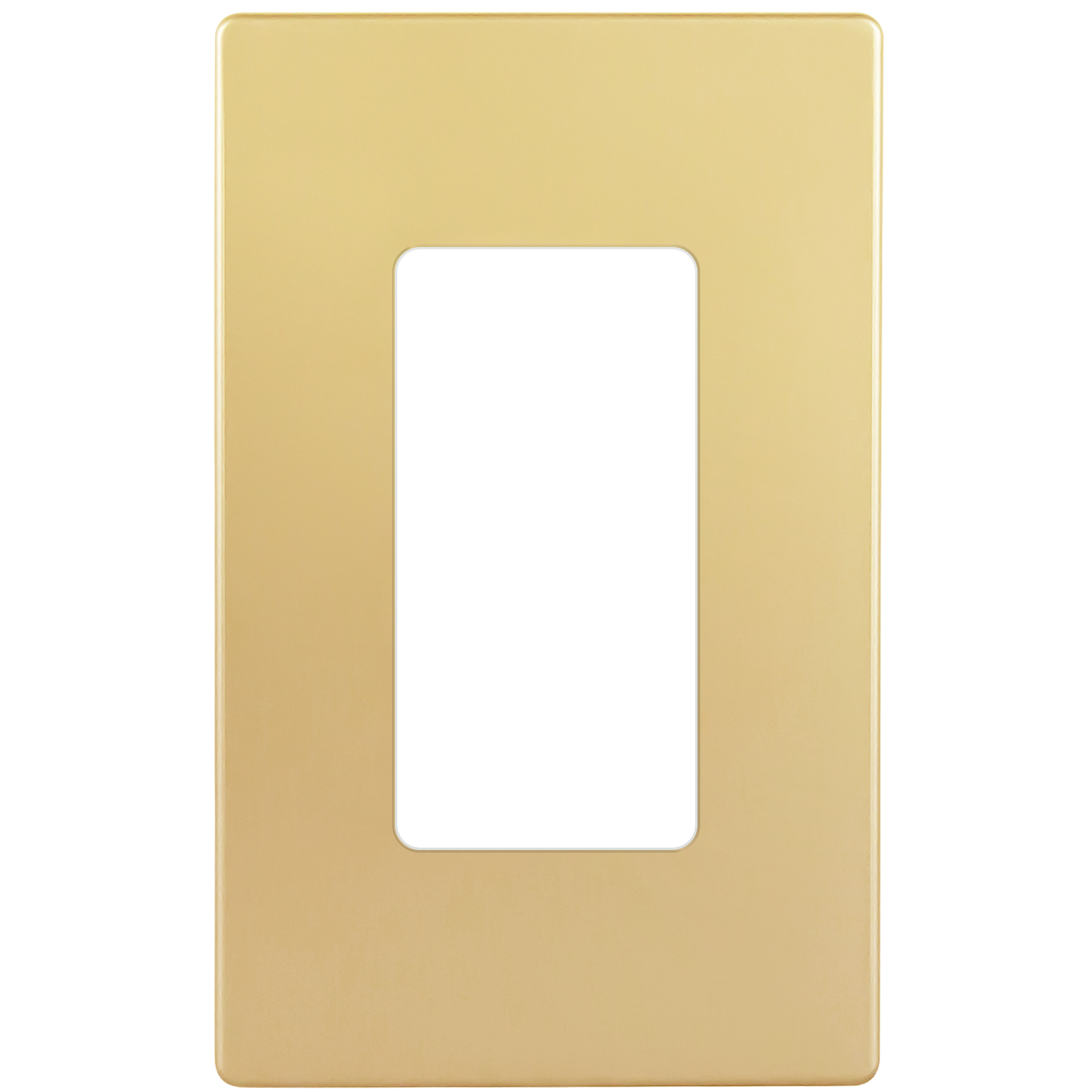 ENERLITES Elite Series Screwless Decorator Wall Plate, Child Safe Outlet Cover, Gloss Finish, Standard Size 1-Gang, Unbreakable Polycarbonate Thermoplastic, Gold