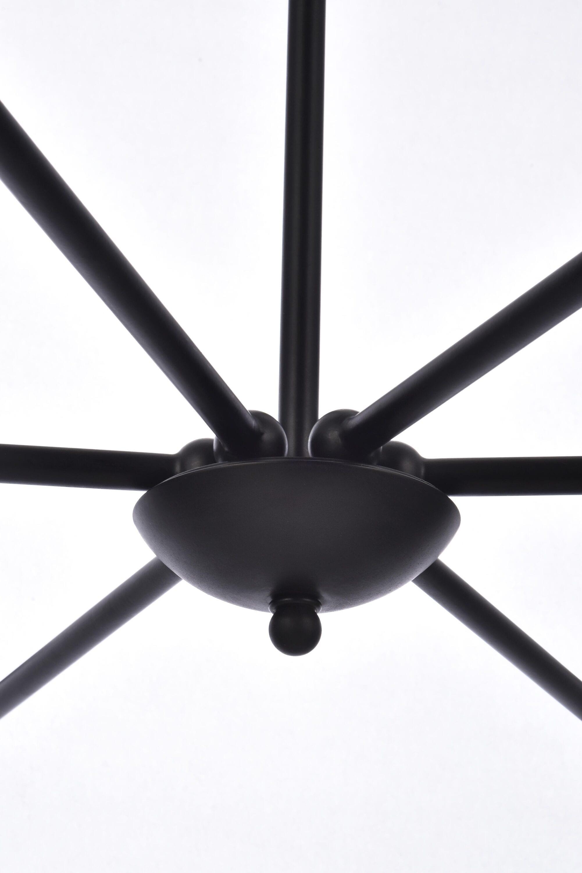 Elegant Lighting Cohen 36 inch pendant in black