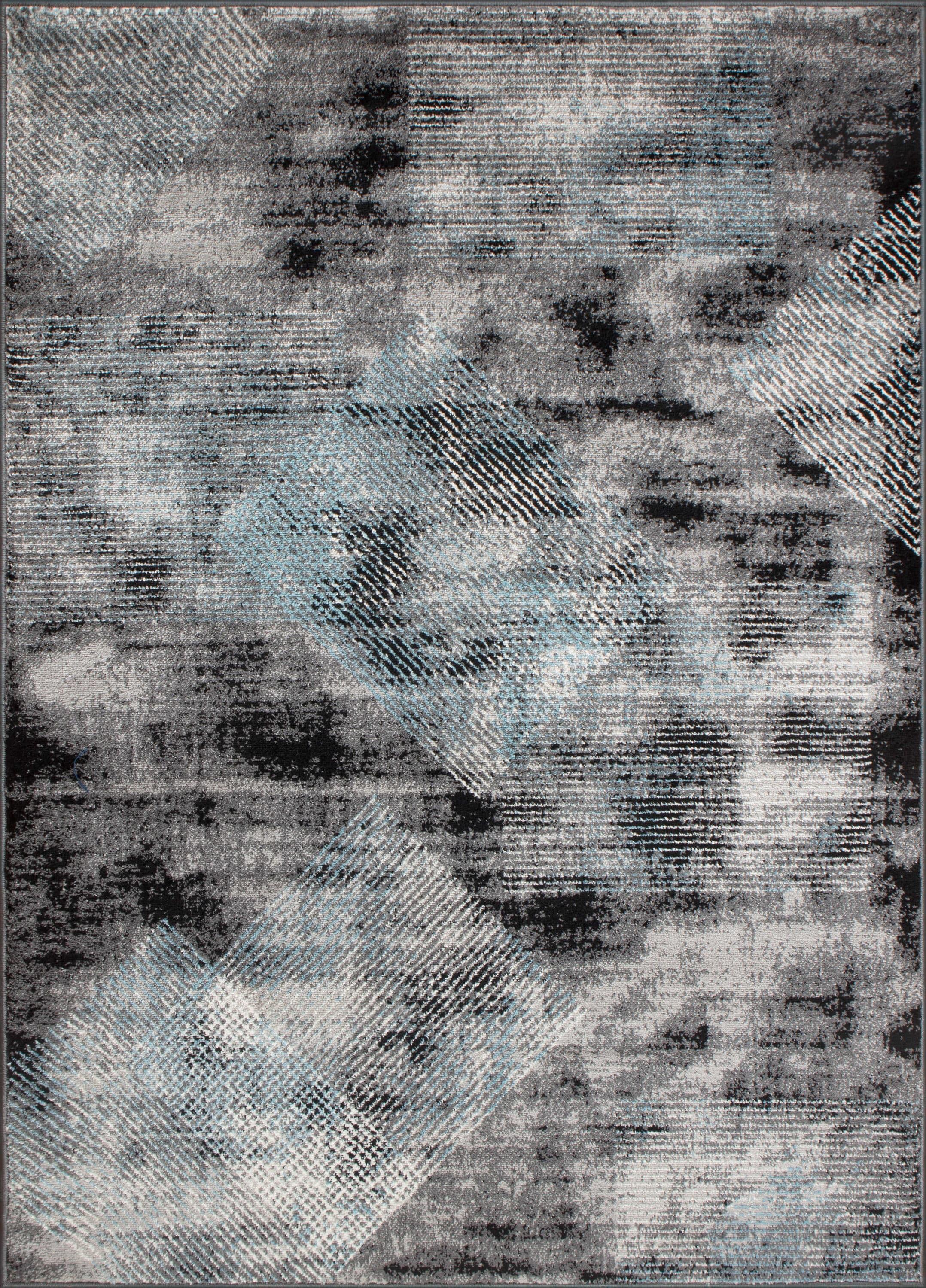 World Rug Gallery Contemporary Distressed Geometric Area Rug