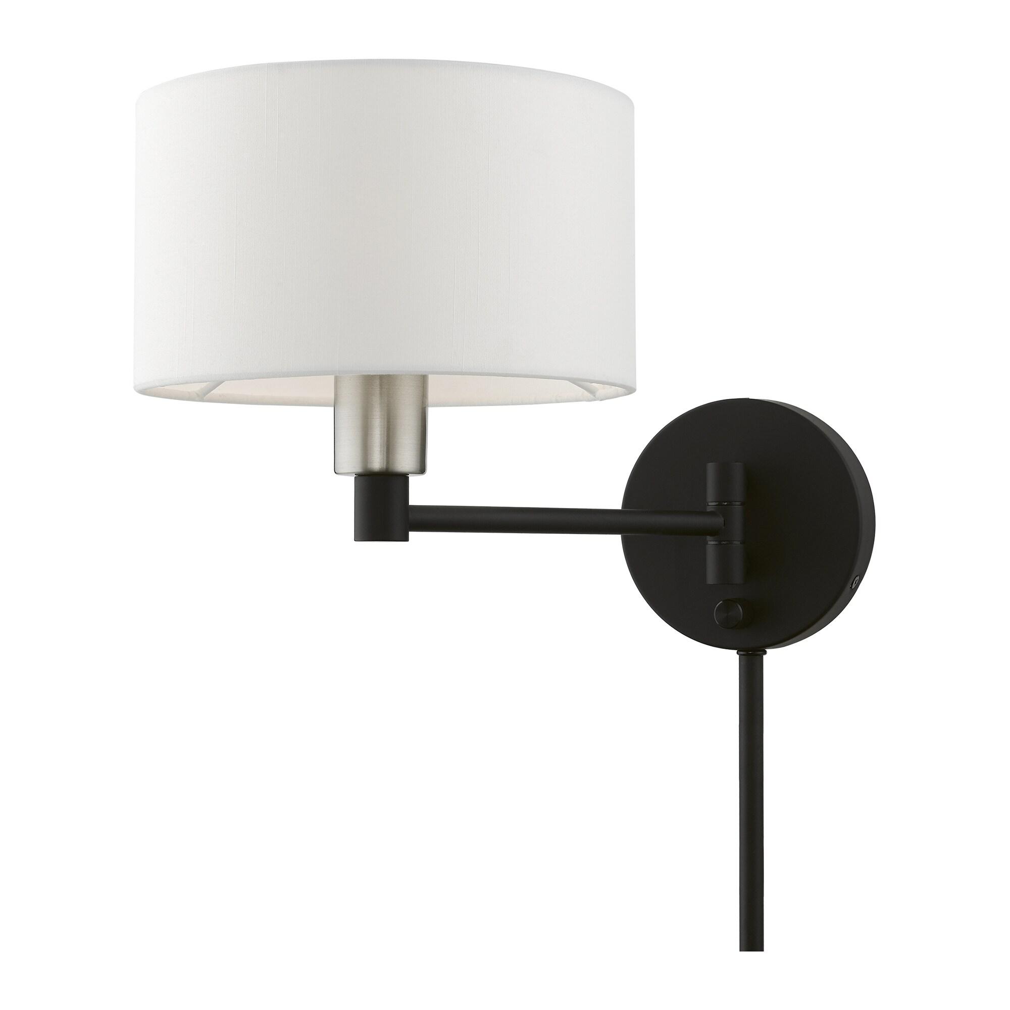 Livex Lighting 1 - Light Wall Light in  Black/Brushed Nickel