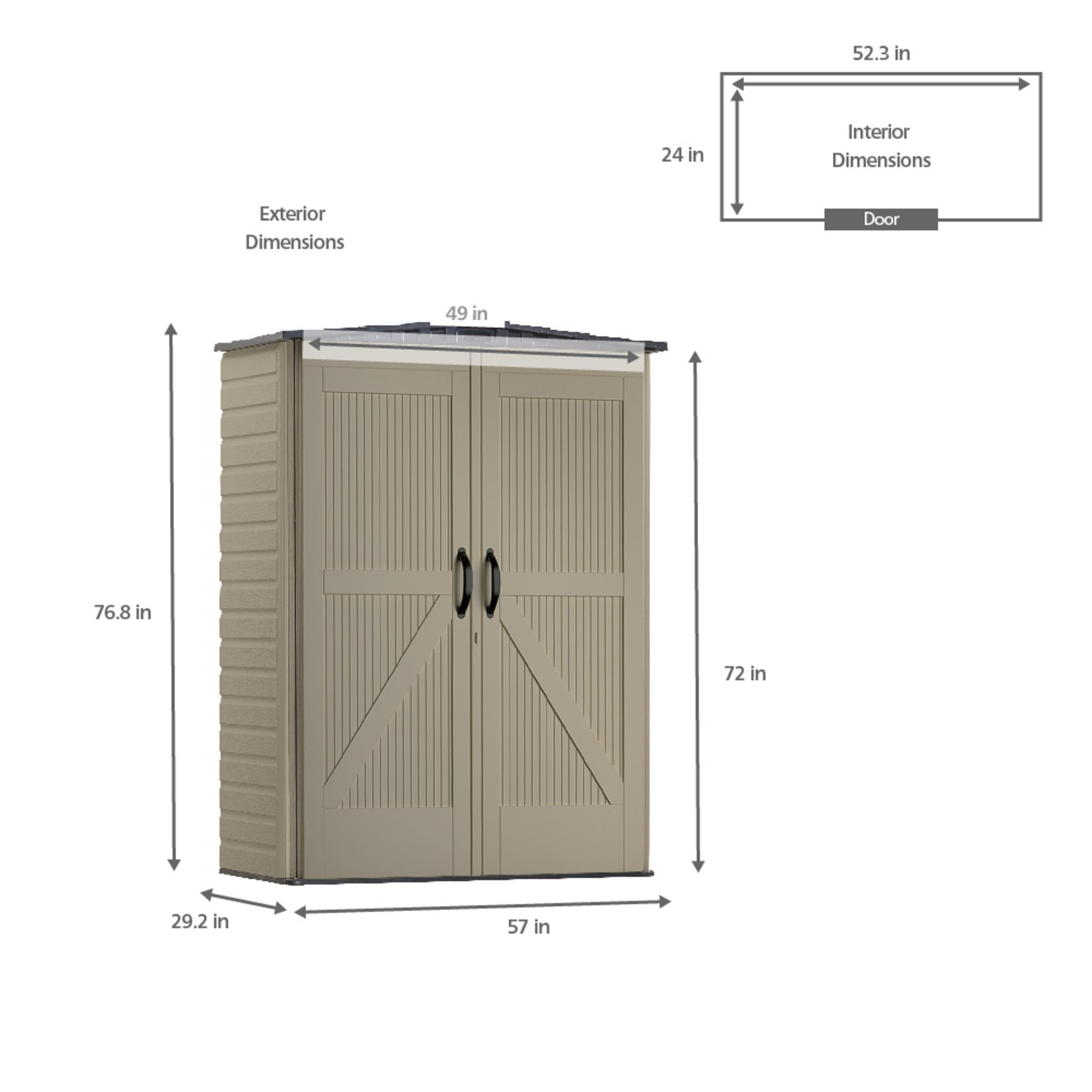 Rubbermaid Rubbermaid Roughneck Vertical Storage Shed, Medium