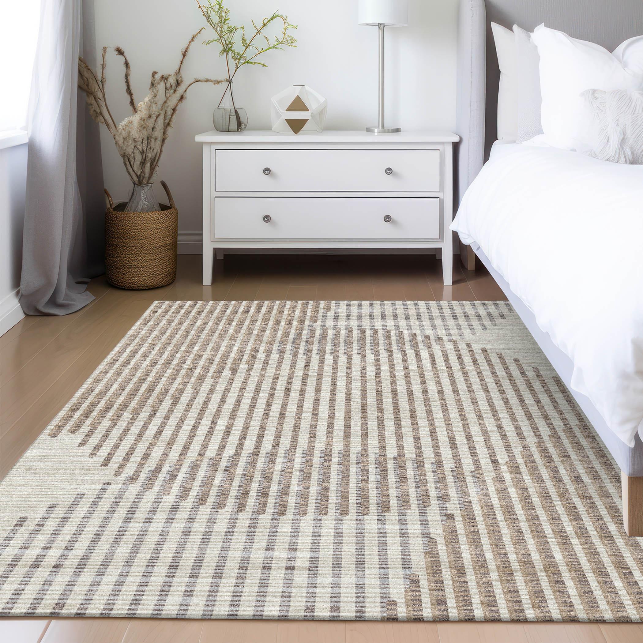 Machine Washable Indoor/Outdoor Chayden ACN1001 Beige