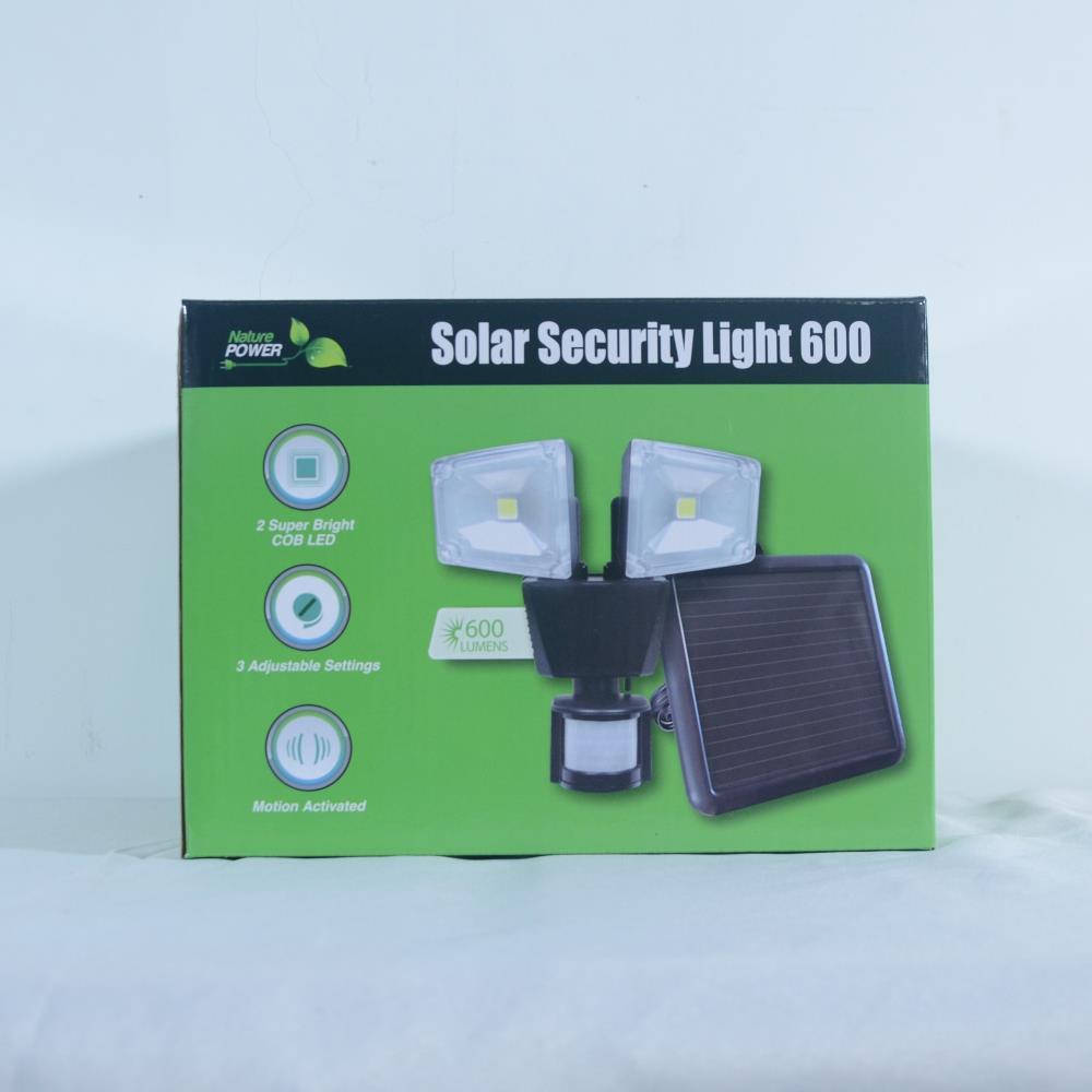 Nature Power 2 - Head LED Solar Powered Dusk to Dawn Outdoor Security Flood Light with Motion Sensor