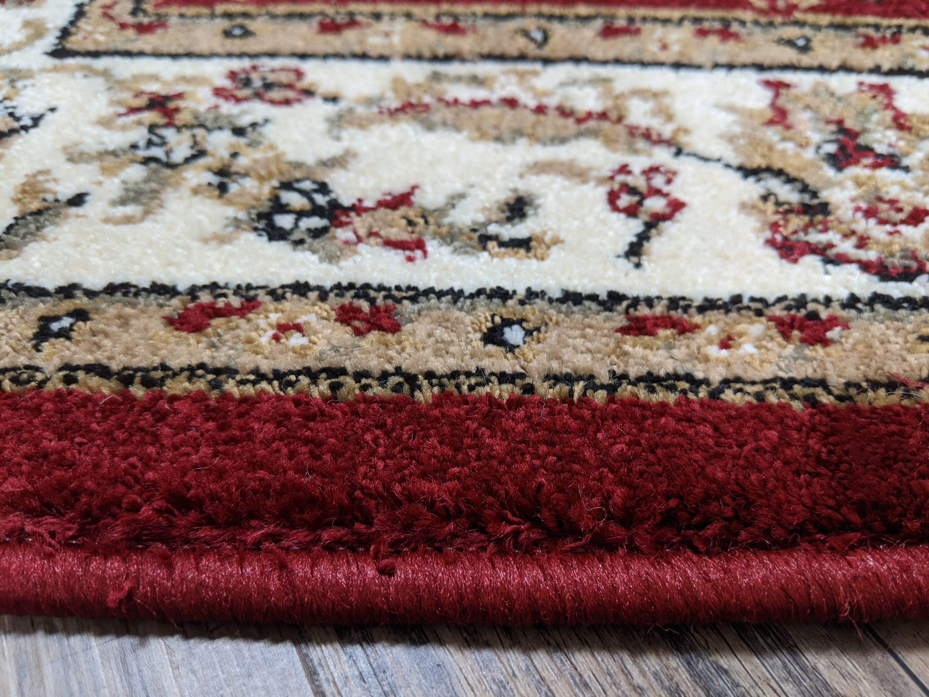 Radici Usa Como Area Rug 1596 Red Vines Leaves 8' x 8' Round