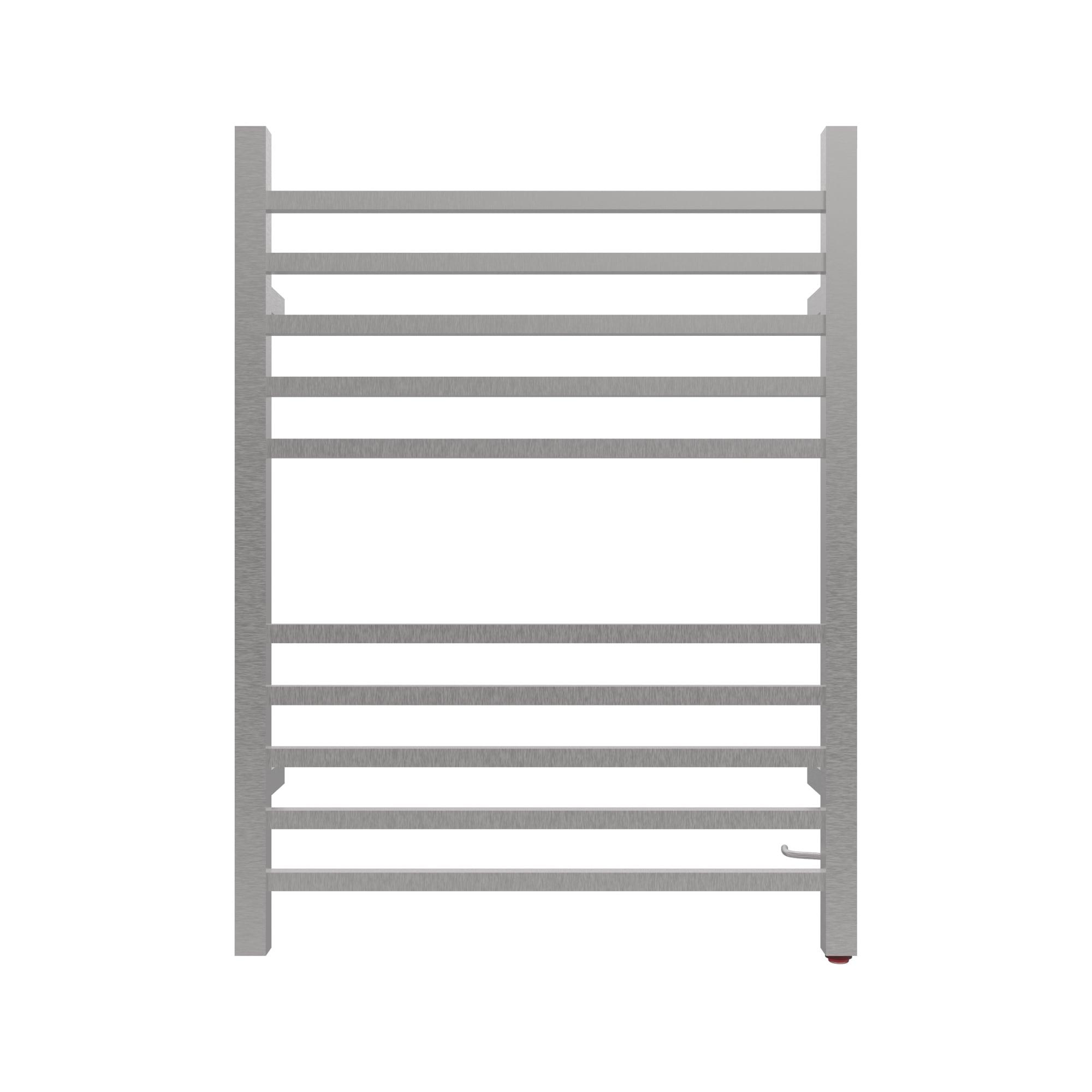 Amba Products 31.5" Stainless Steel Plug in Square Brushed 10 Bar Towel Warmer