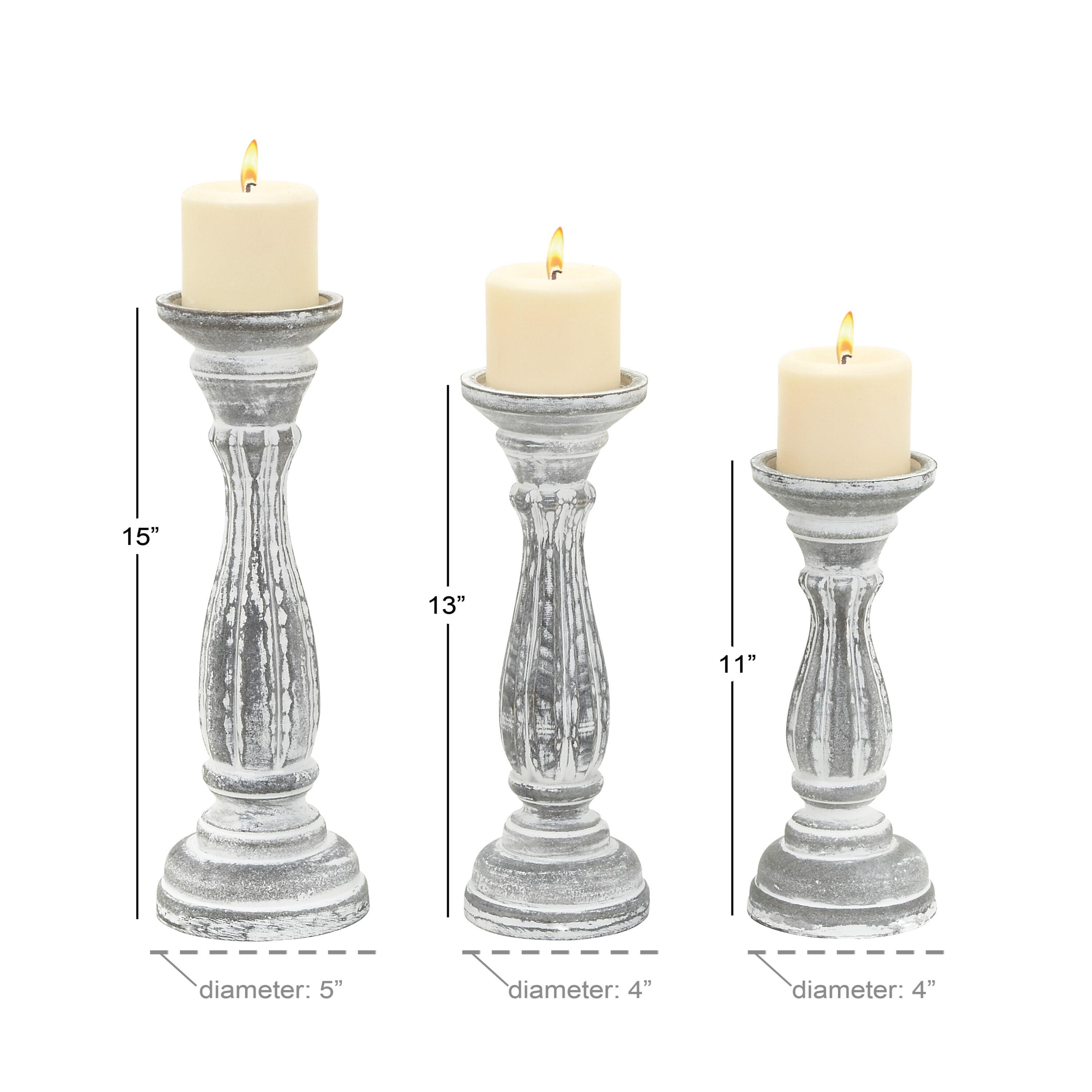UMA Enterprises Wood Tabletop Candlestick