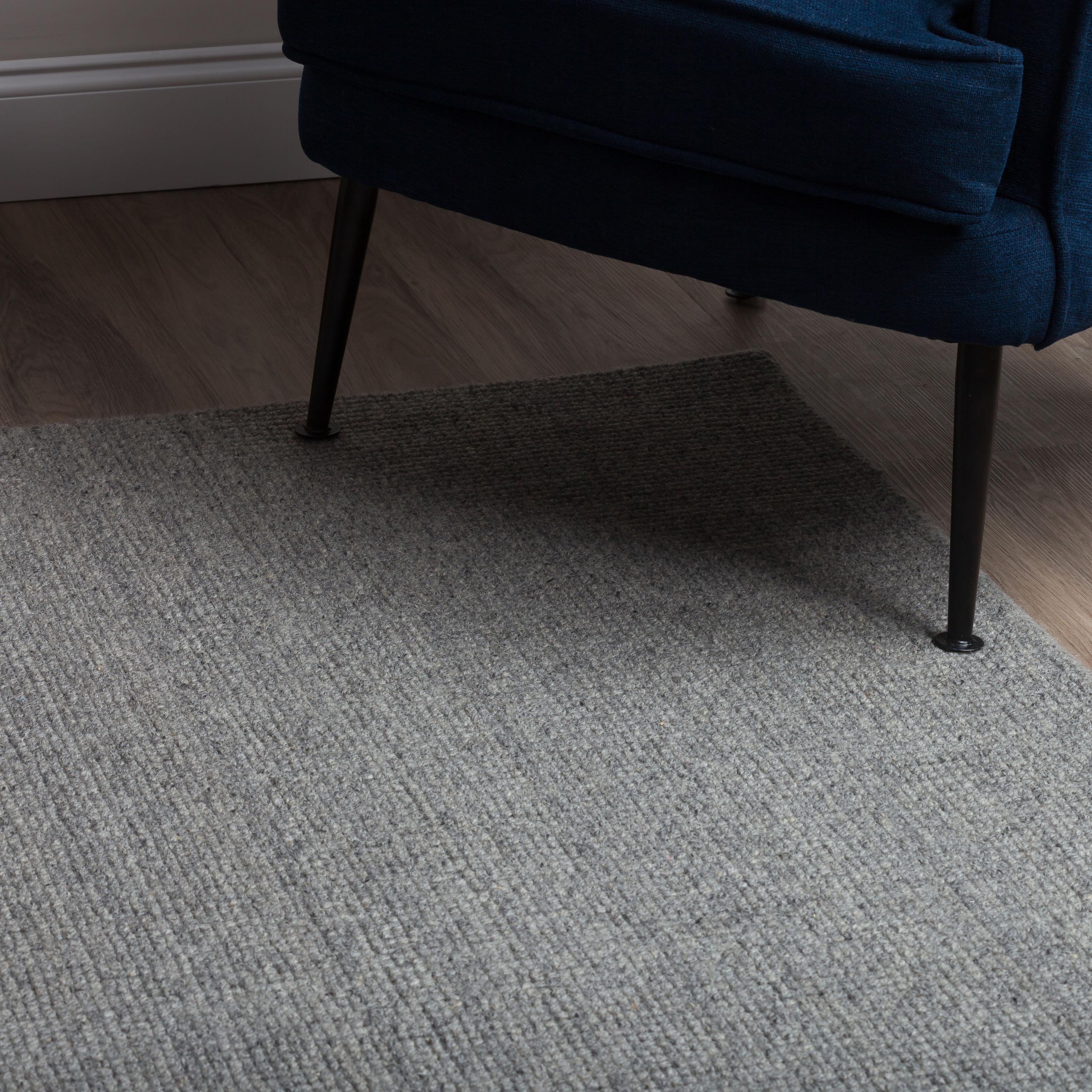 Addison Rugs Jaxon 8' x 10' Rectangle Transitional Wool Area Rug in Pewter Gray