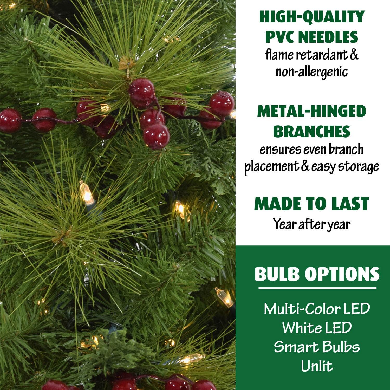 Homestead Newberry Pine 48'' Lighted Pine Christmas Tree (Set of 2)