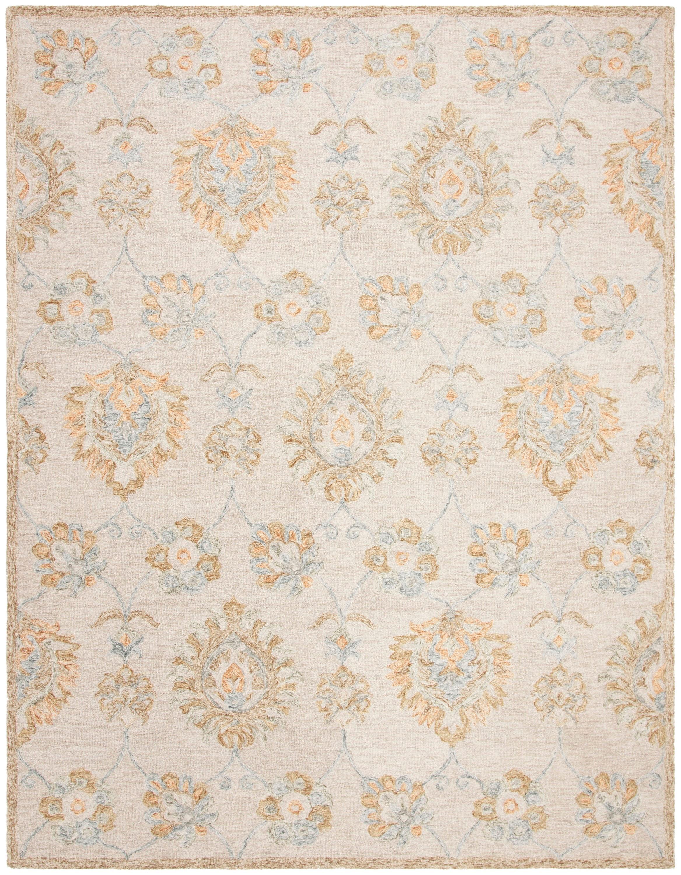 Blossom BLM560 Hand Tufted Area Rug - Beige/Sage - 8'x10' - Safavieh.