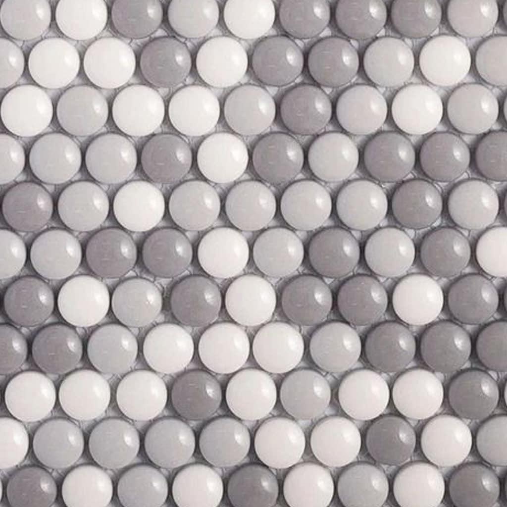 5 pack White and Gray 12.5-in X 12.8-in Recycled Glass Mosaic Floor and Wall Tile (5.56 sq ft/case)