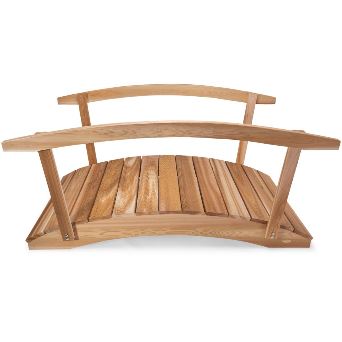 All Things Cedar FB72-R 6 Foot Bridge with Hand Rails, 72 x 36 x 54 Inches