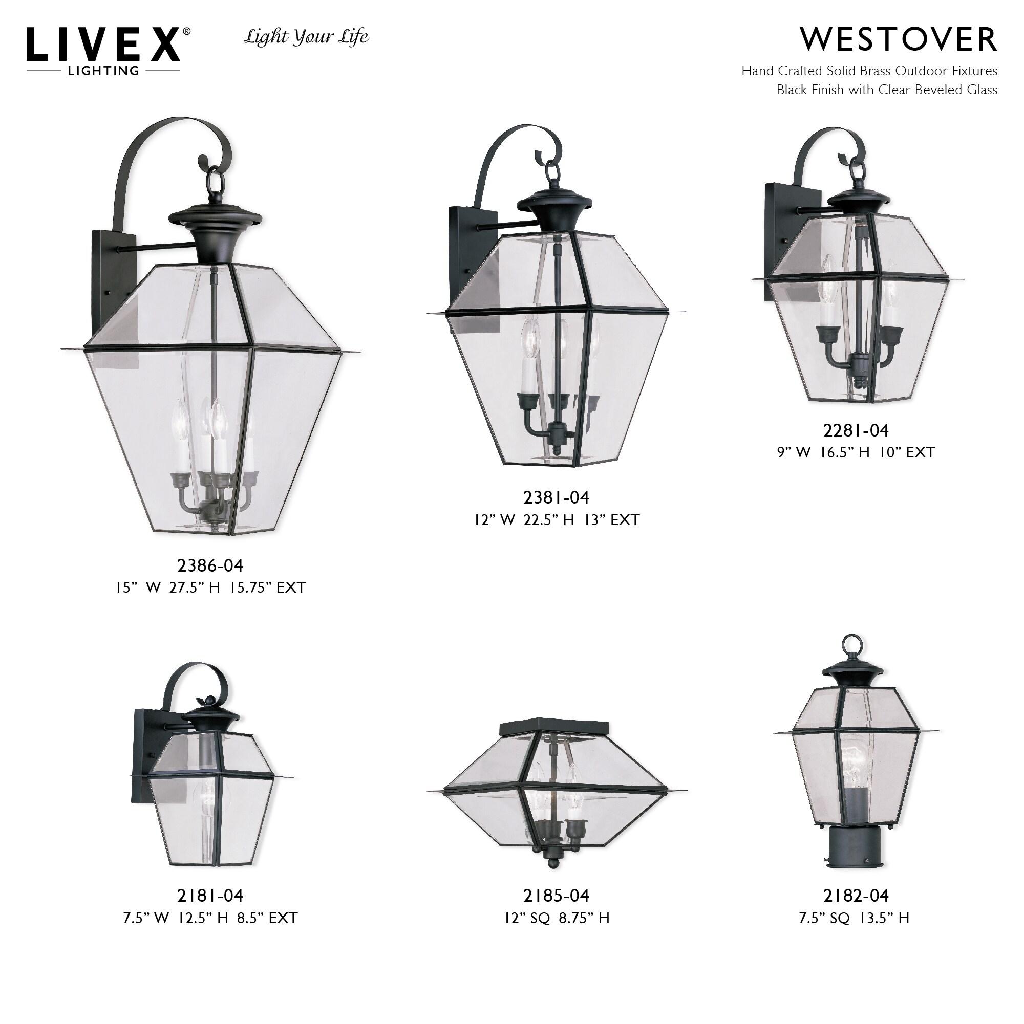 Livex Lighting Westover 3 - Light Wall Light in  Black