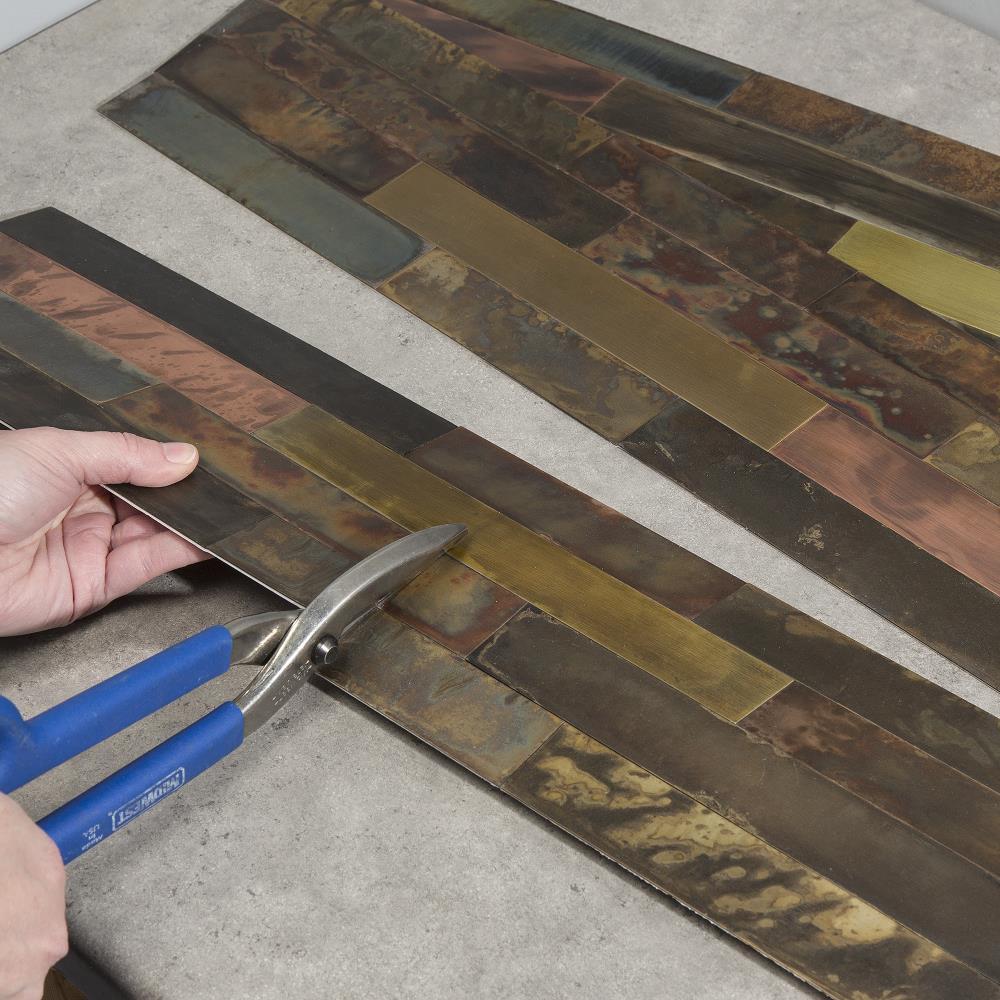 Metal Peel and Stick Mosaic Tile