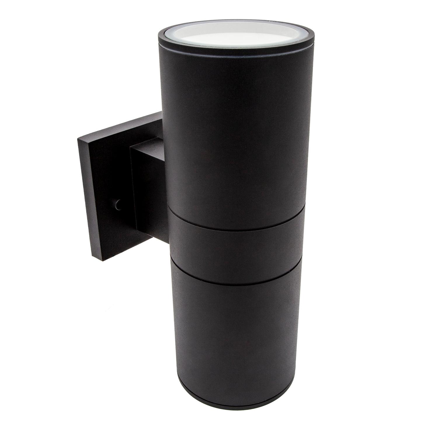Maxxima Cylinder LED Outdoor Wall Light - Modern Wall Wash Up and Down Porch Light, 24 Watt, 3000K Warm White,