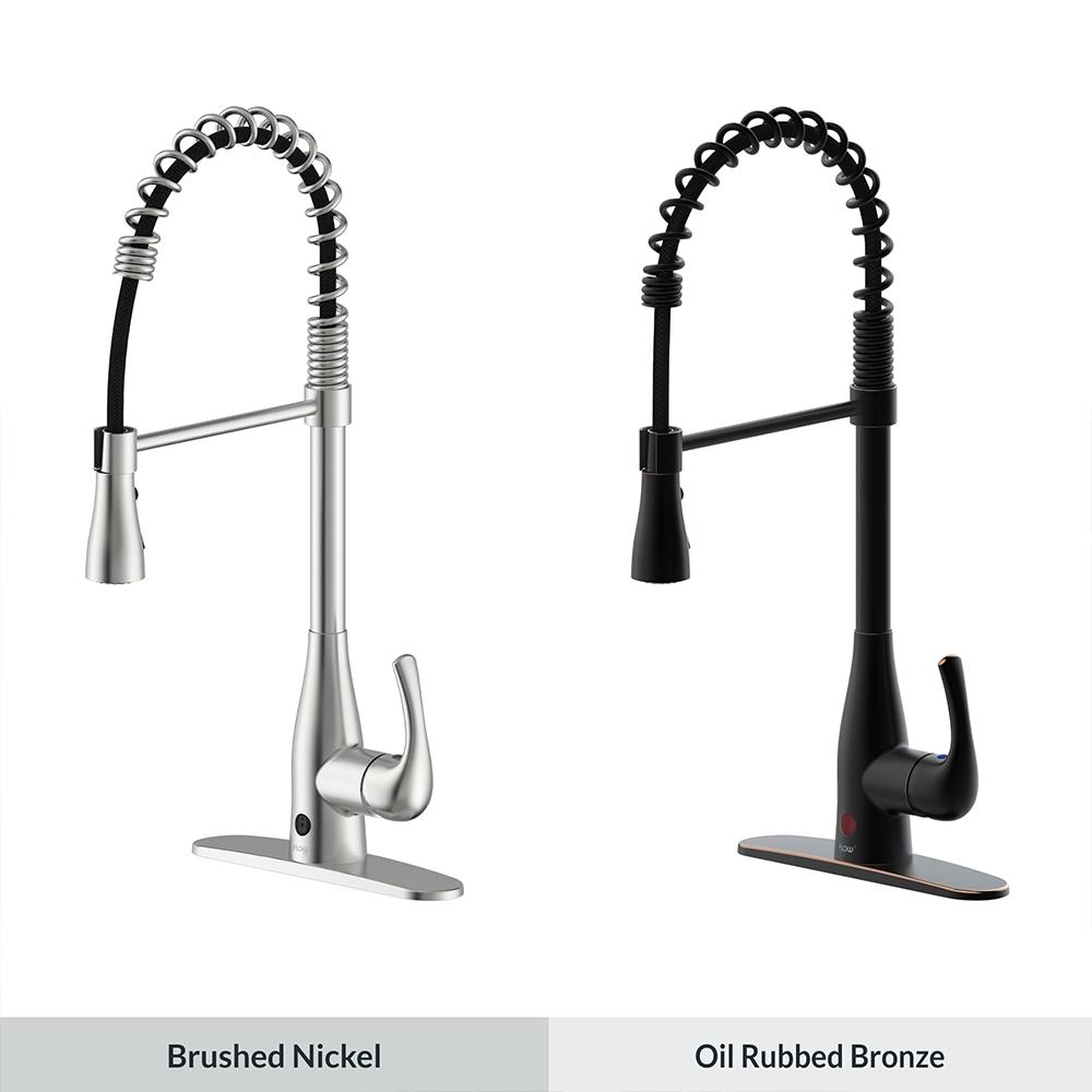 Touchless Spring Neck Pull Down Single Handle Kitchen Faucet