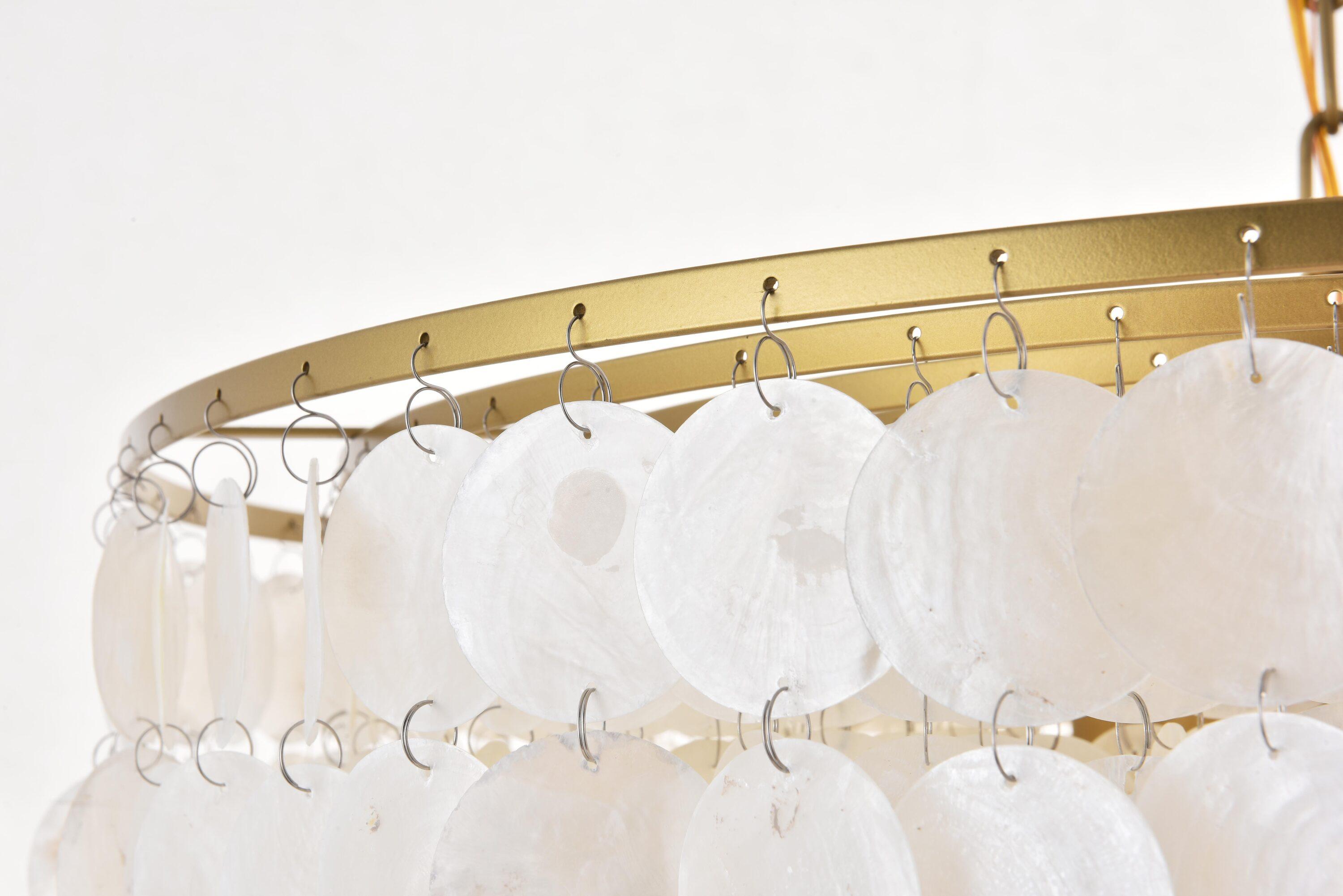 Elegant Lighting Selene 6 light Brass Pendant
