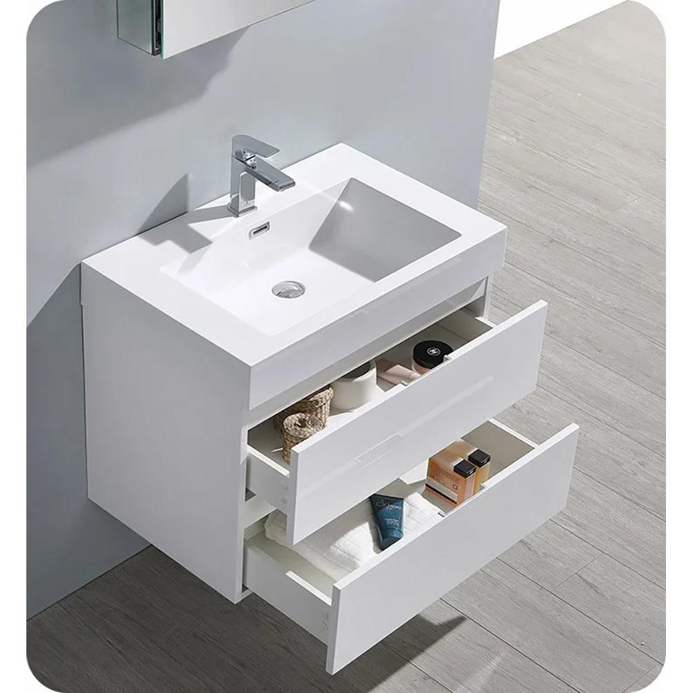 Valencia 24" Wall Mount Single Sink Bathroom Vanity with Top and Sink (Faucet Not Included)