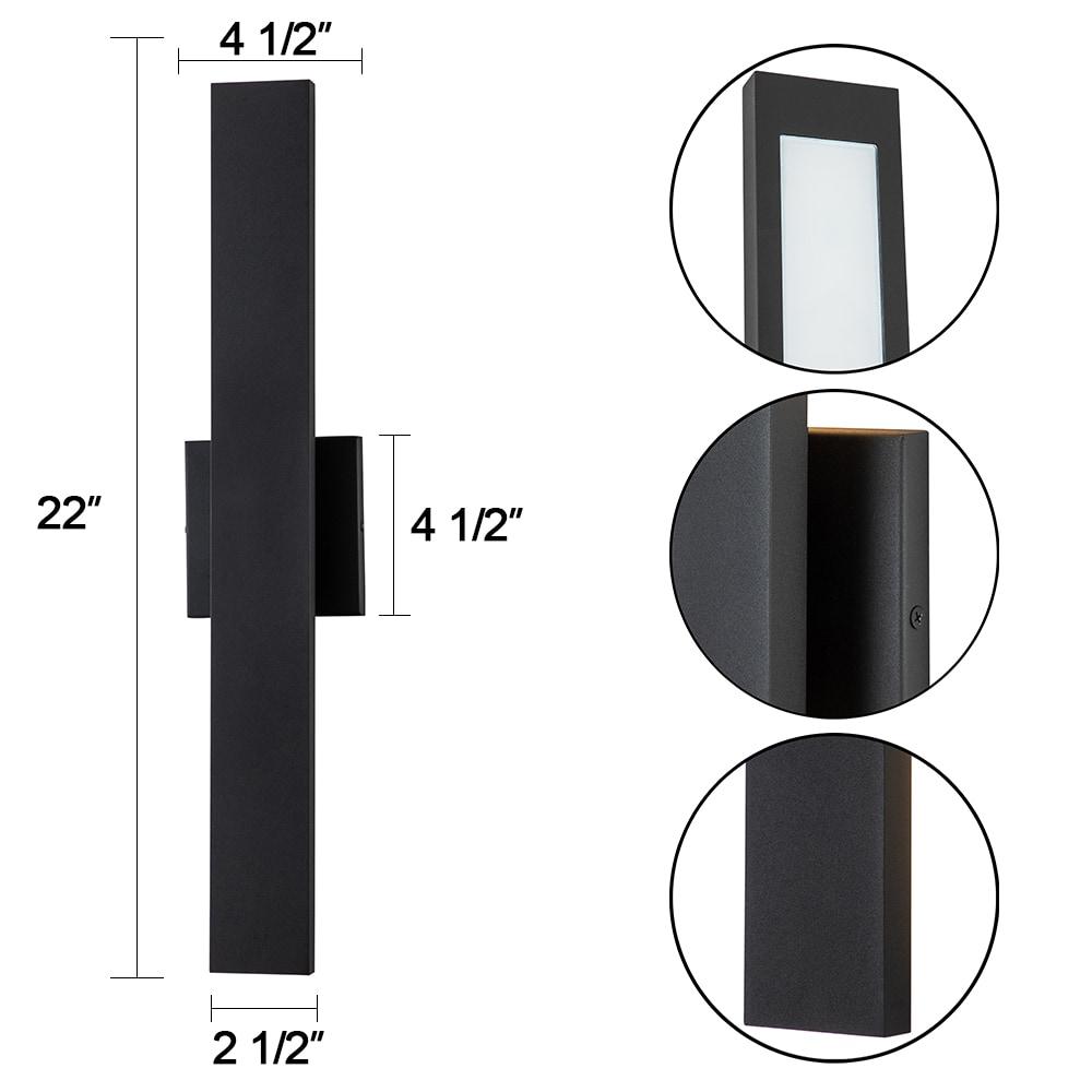 C Cattleya 2-Light Integrated LED  Outdoor Wall Light with Matte Black Finish