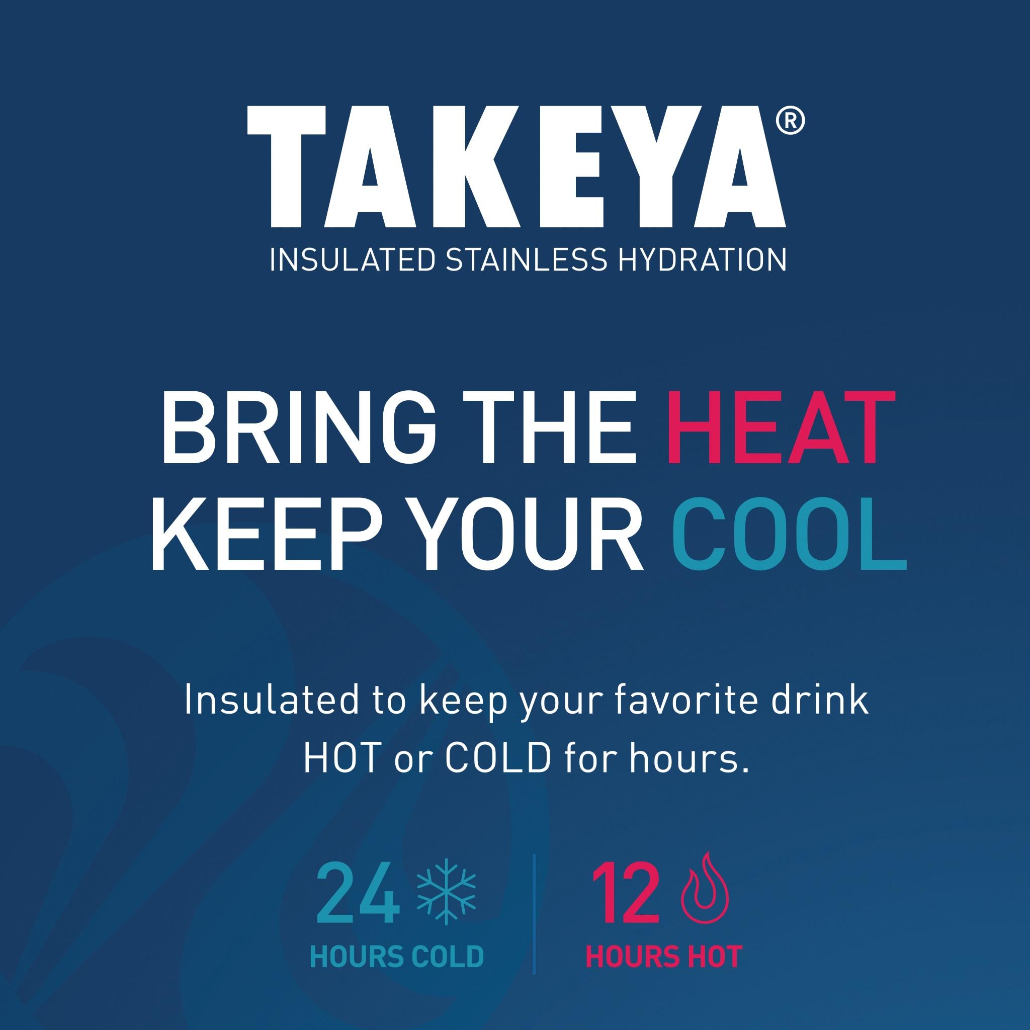 Takeya 32oz Actives Insulated Stainless Steel Water Bottle with Spout Lid - White