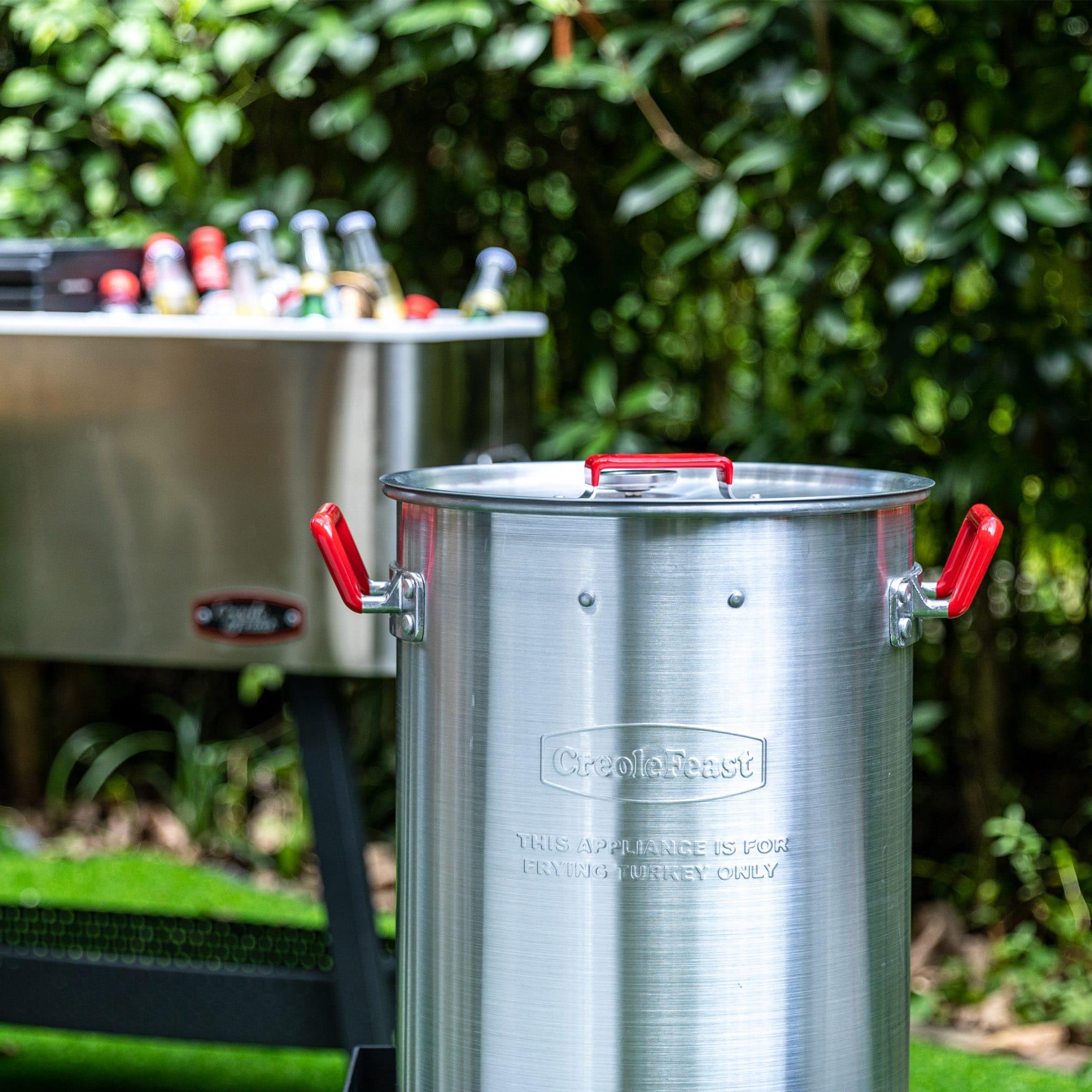 Creole Feast Creole Feast Premium Aluminum 30 Qt. Turkey Fryer And 10 Qt. Fish Fryer Boiler Steamer Set