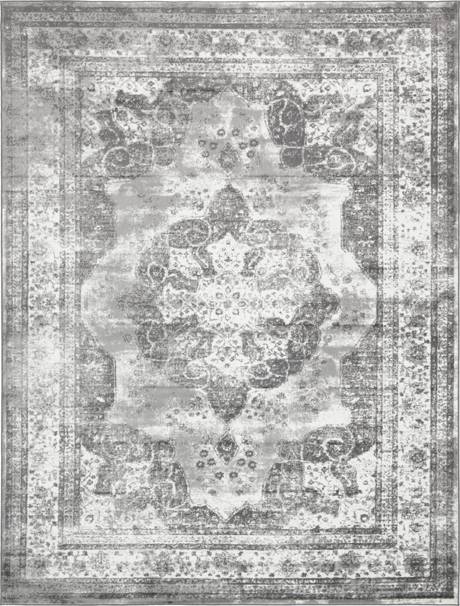 Unique Loom 9' 0 x 12' 0 Sofia Salle Garnier Gray Area Rug