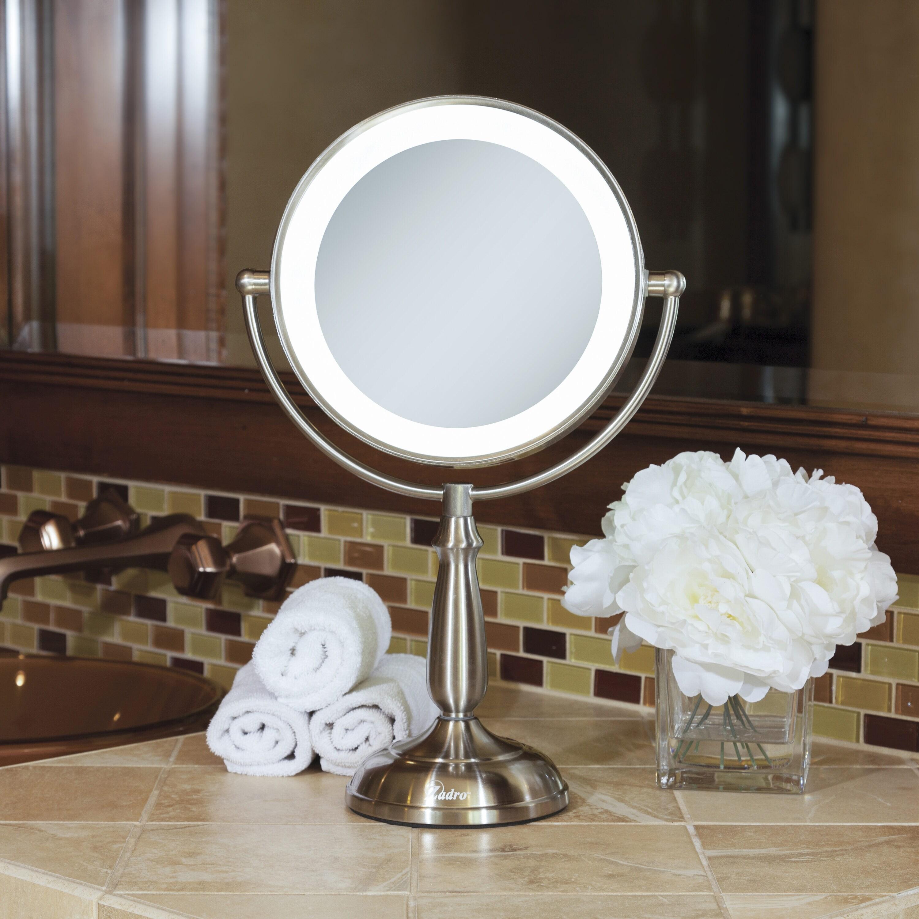 Zadro LED Lighted Makeup Mirrors for Women w/ Magnification & Cordless