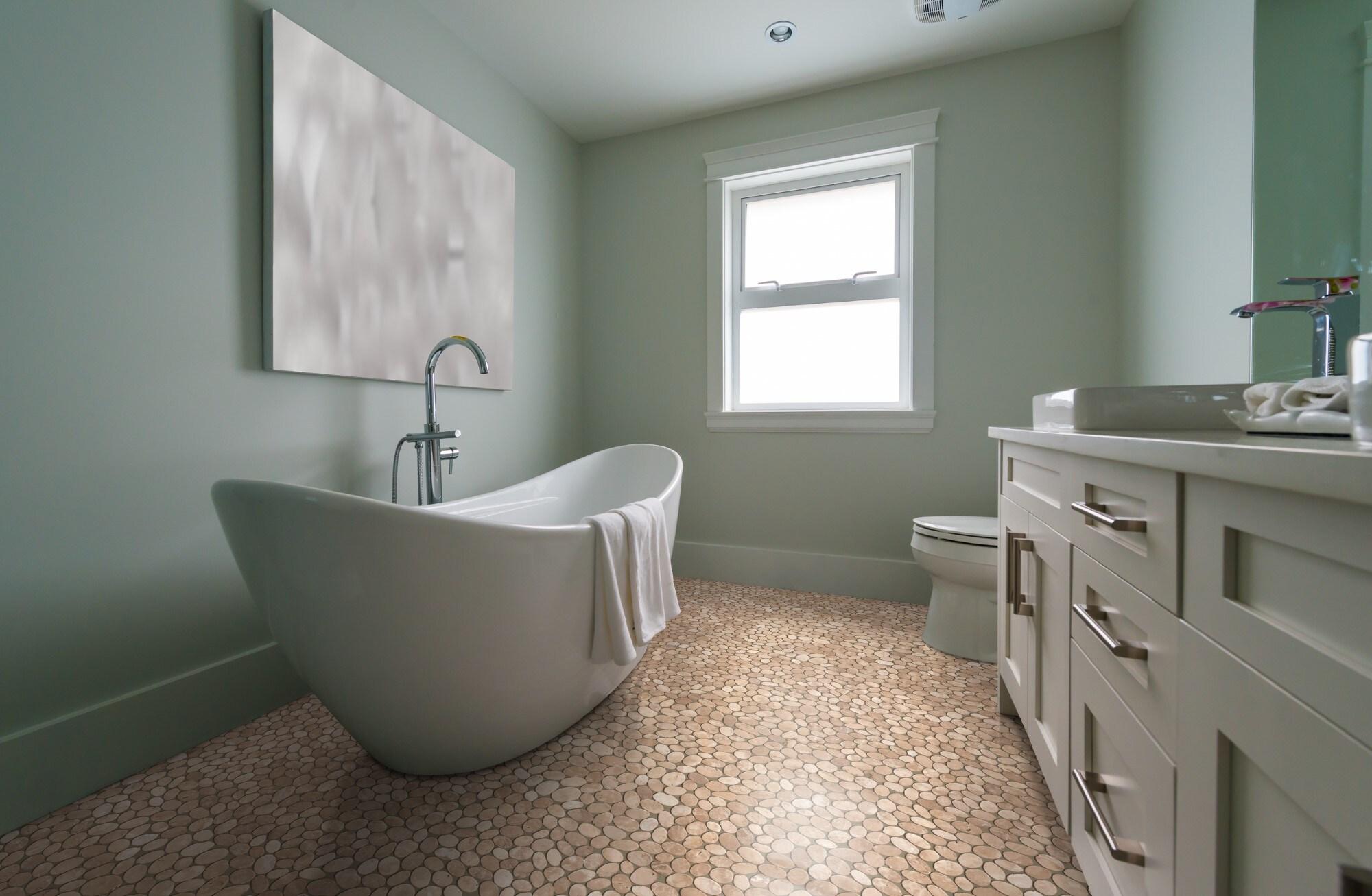 Cruz Bay Studio Natural Stone Pebbles Mosaic Wall & Floor Tile