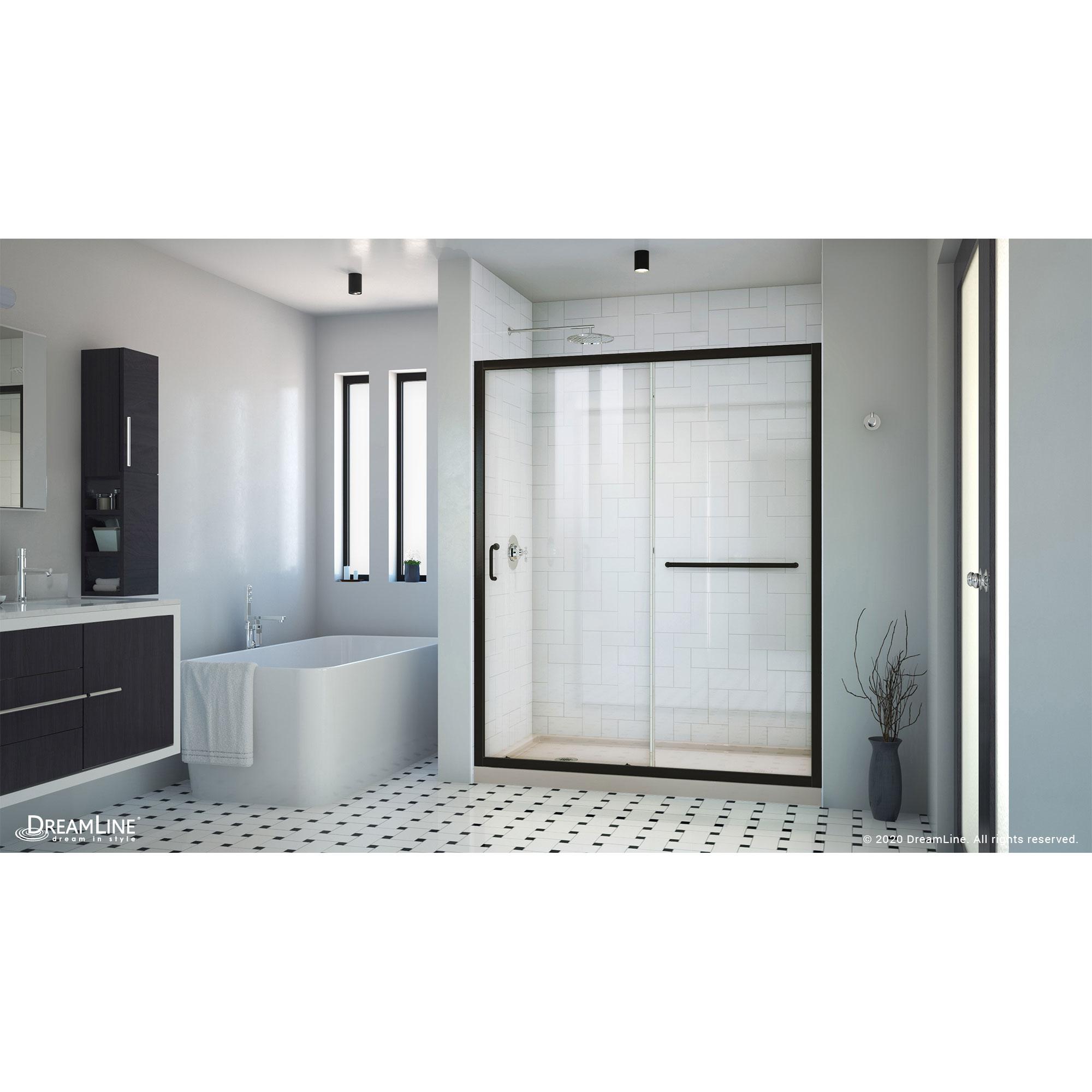 Infinity-Z 60" W x 74.75" H Framed Sliding Shower Kit
