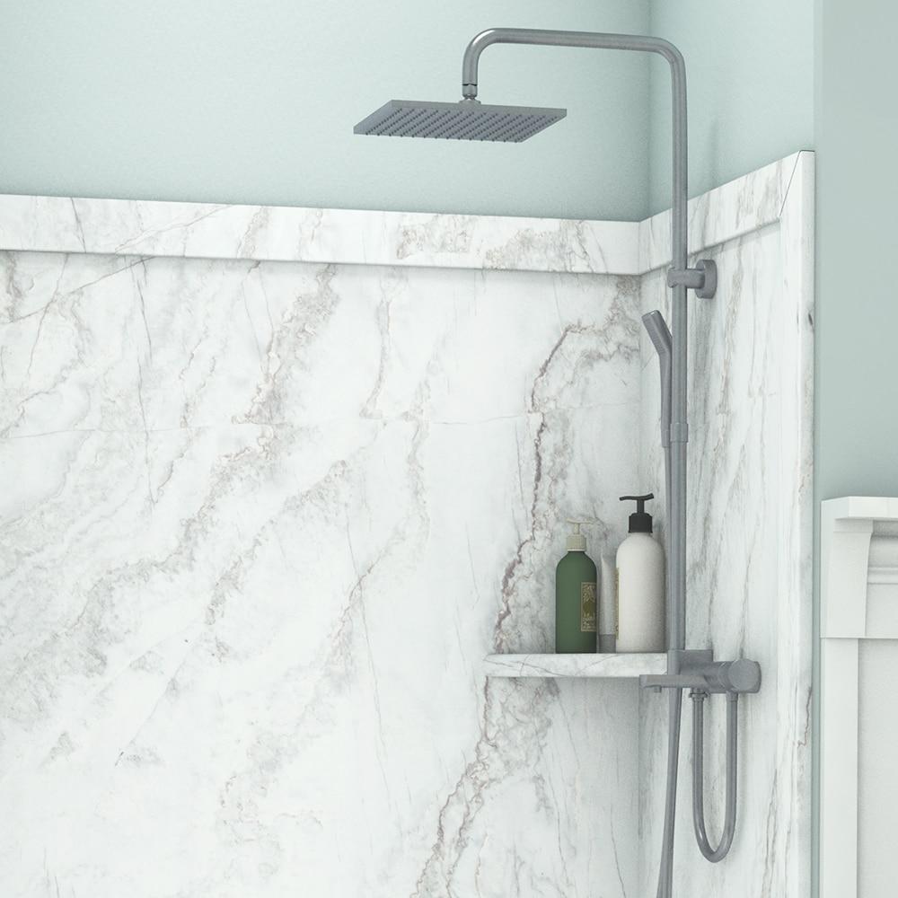 FlexStone Elegance 3-Panel 48"W x 36"D x 80"H Alcove Shower Surround