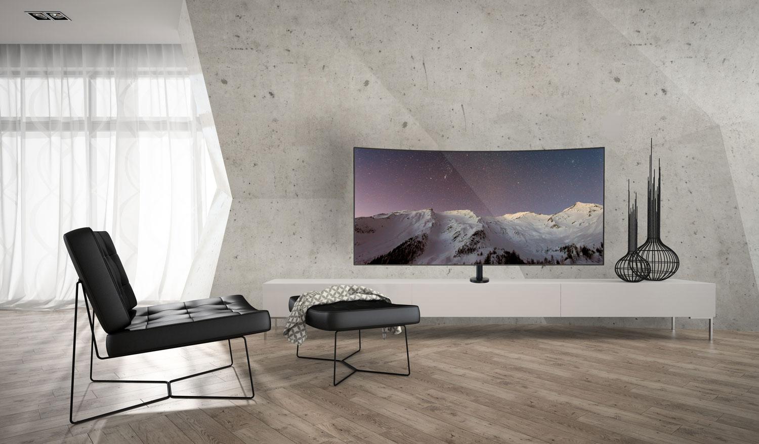Mount-it Mount-It! Bolt Down TV Stand | Heavy Duty Swivel Table Top Desktop Mount For  32" - 55" VESA TVs